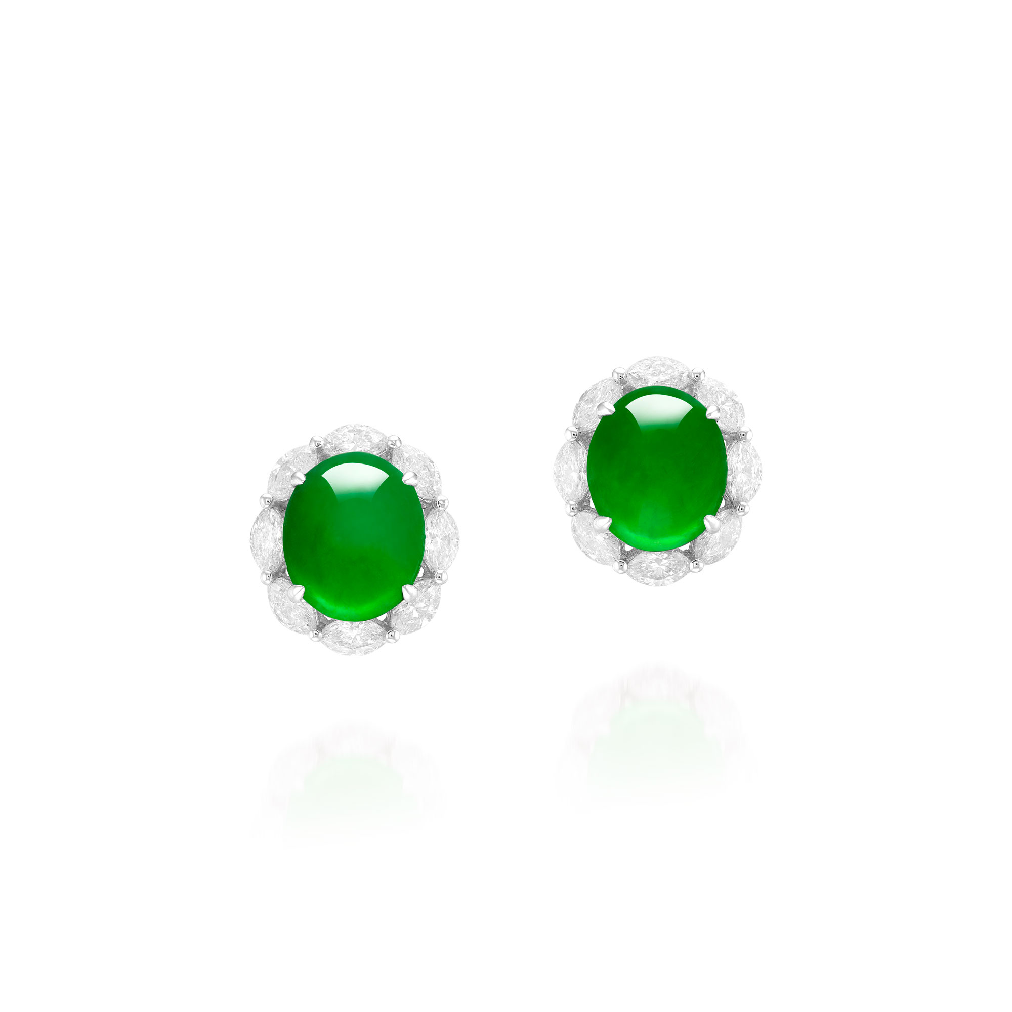 <p><em>Jadeite and Diamond Earrings</em></p>