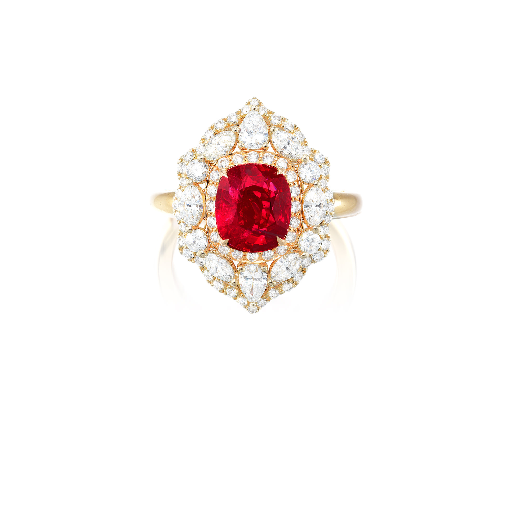 <p>A Ruby and Diamond Ring</p>

