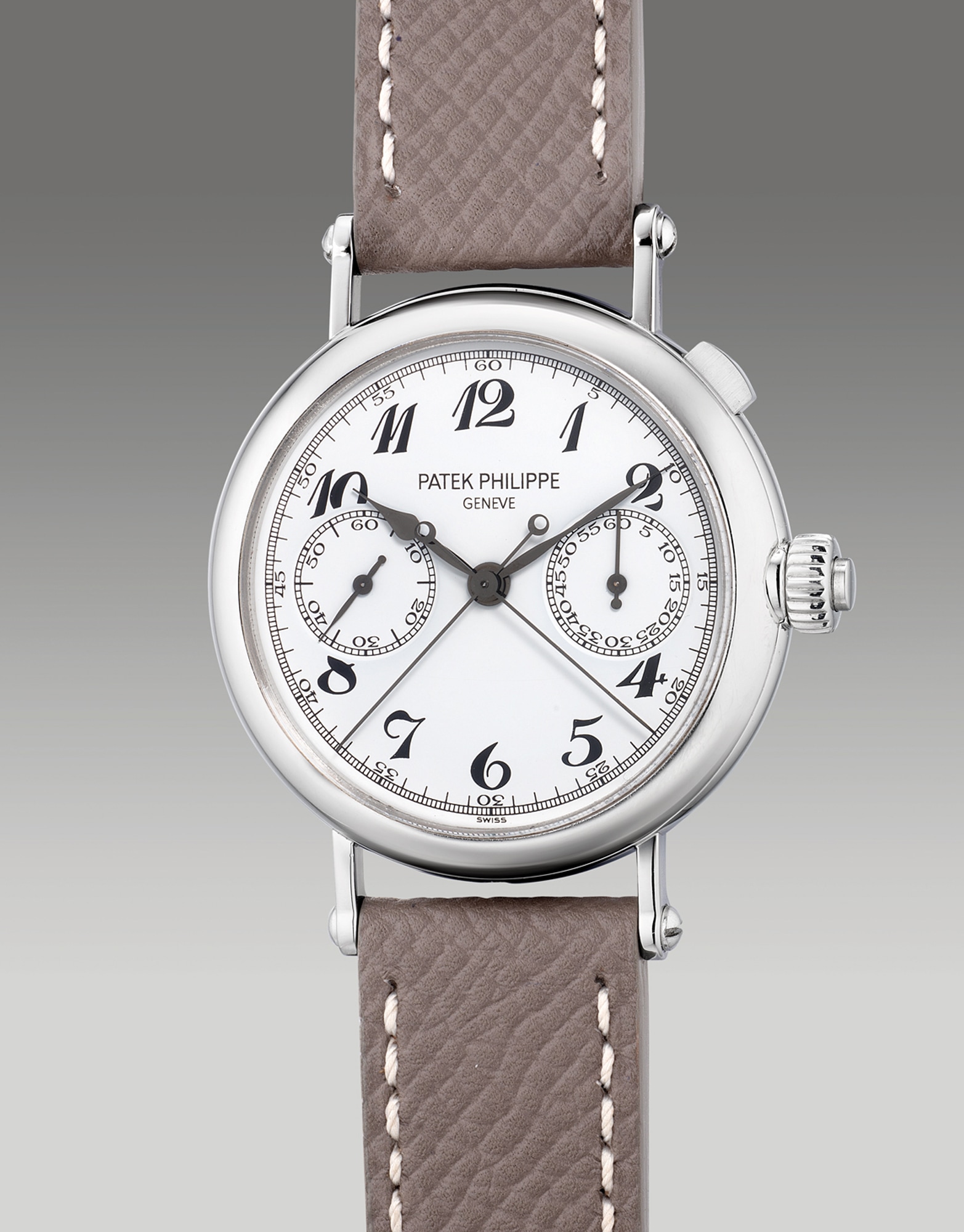 <p><strong>PATEK PHILIPPE</strong> <em>Ref. 5959P-001 platinum split-seconds chronograph wristwatch</em>, Circa 2007</p>