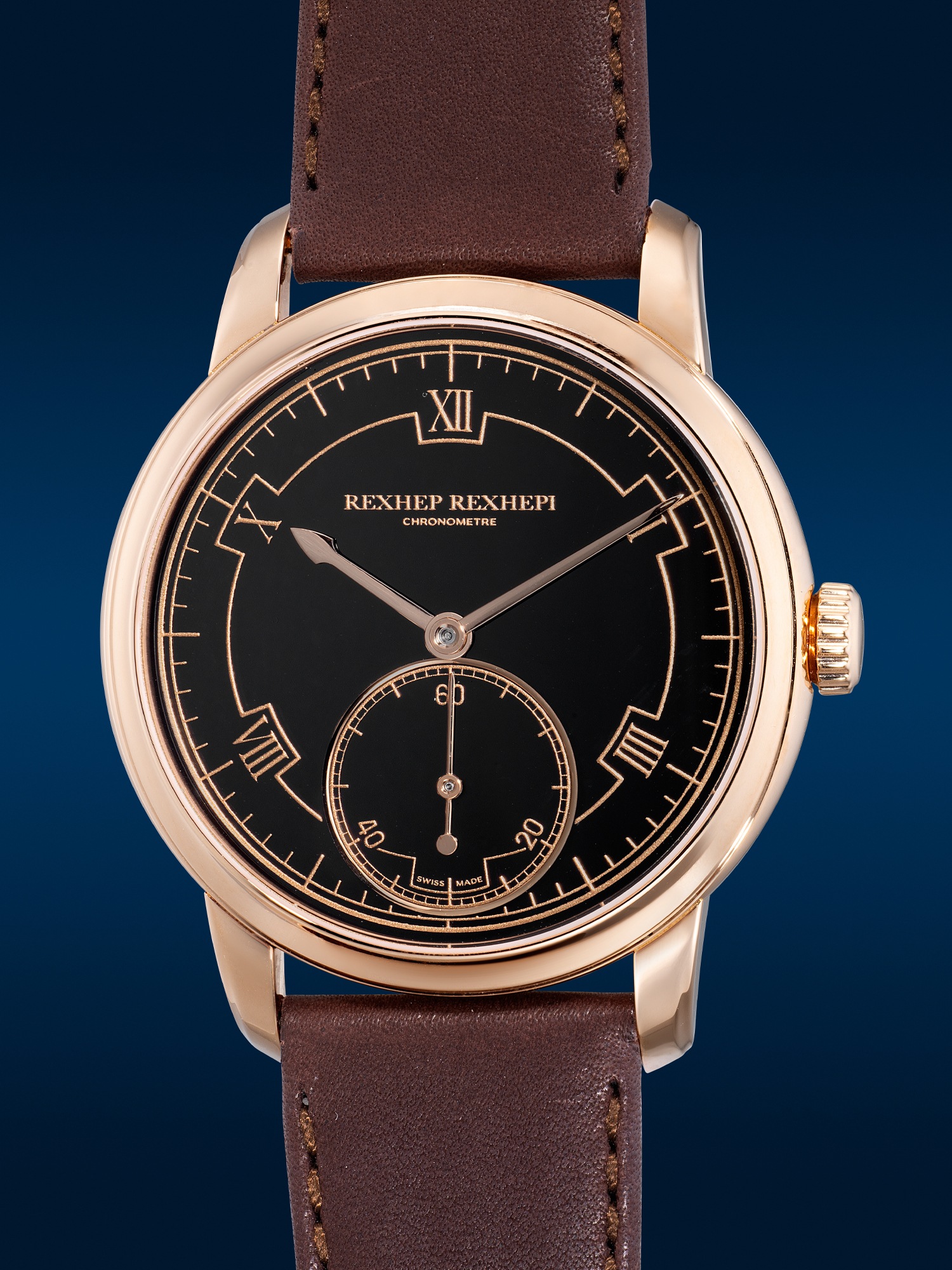 <p><strong>REXHEP REXHEPI</strong>, <em>Chronomètre Contemporain RRCC01 in pink gold, numbered 20 of a limited edition of 25 pieces</em>, circa 2022</p>