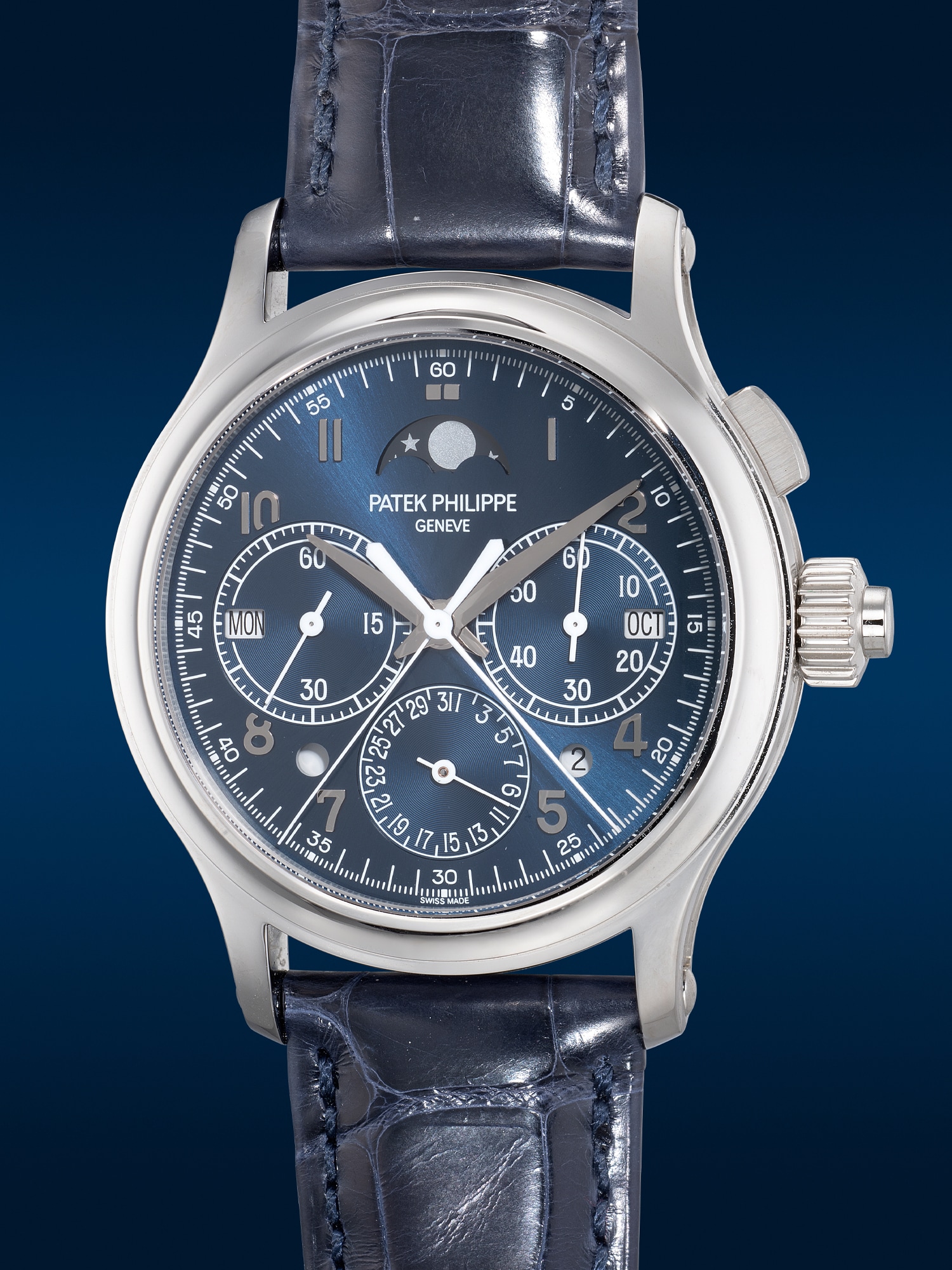 <p><strong>PATEK PHILIPPE</strong>, <em>Ref. 5372P-001 perpetual calendar single-button split seconds chronograph in platinum</em>, circa 2022</p>