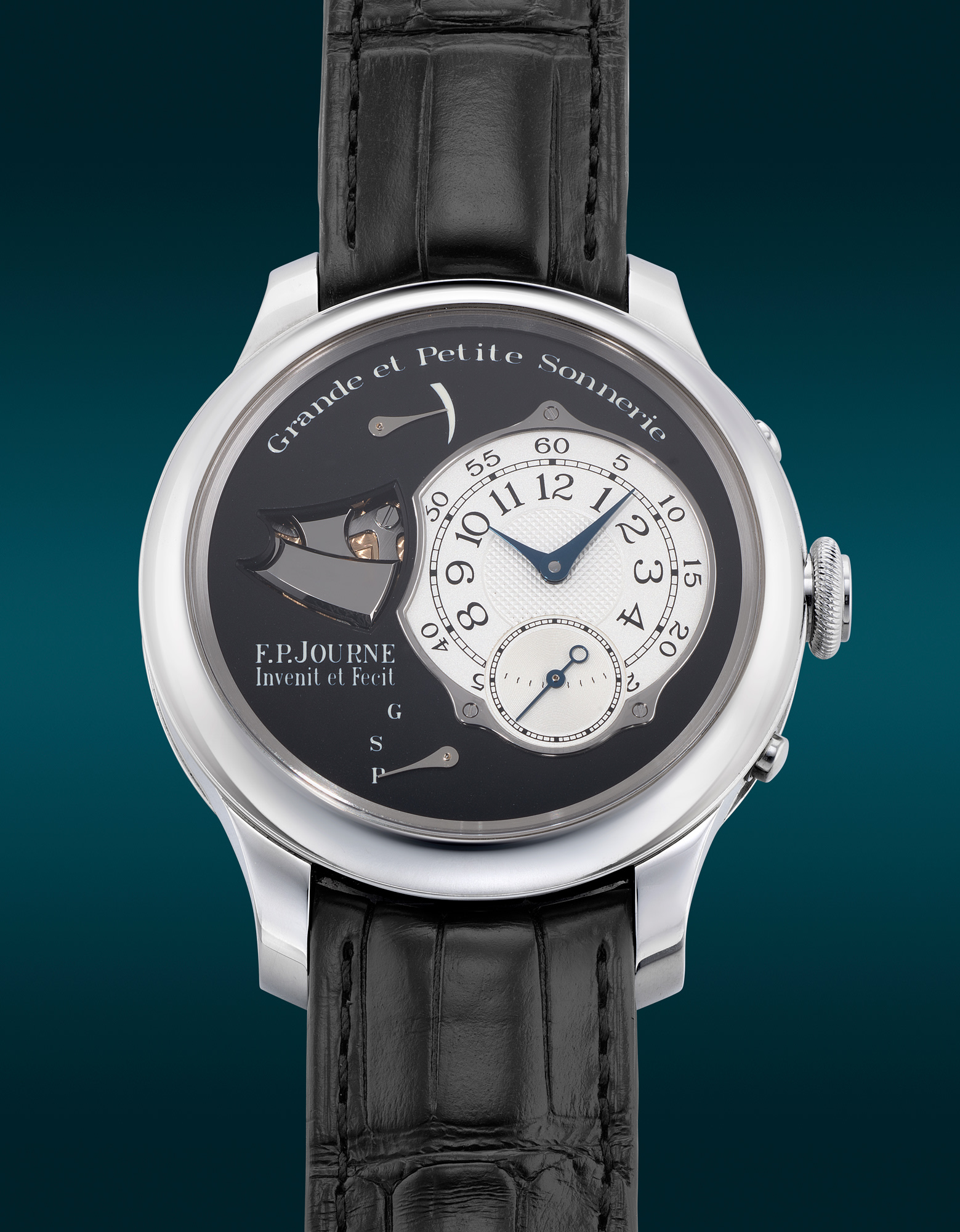 <p><strong>F.P. JOURNE</strong> Grande Sonnerie Souveraine&nbsp;in stainless steel, circa 2018</p>
