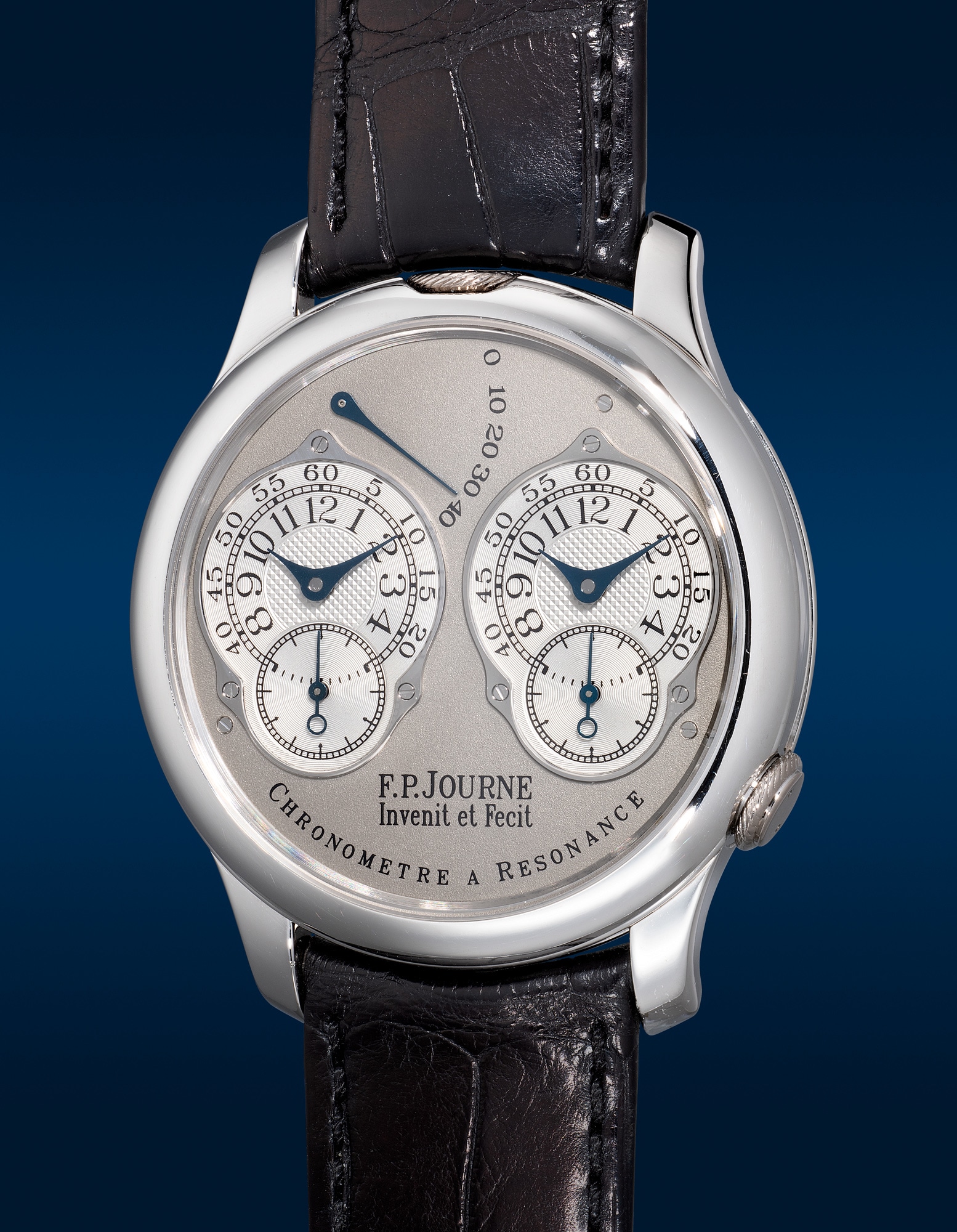 <p><strong>F. P. JOURNE</strong>, <em>Chronomètre à Résonance in platinum</em>, Circa 2006</p>