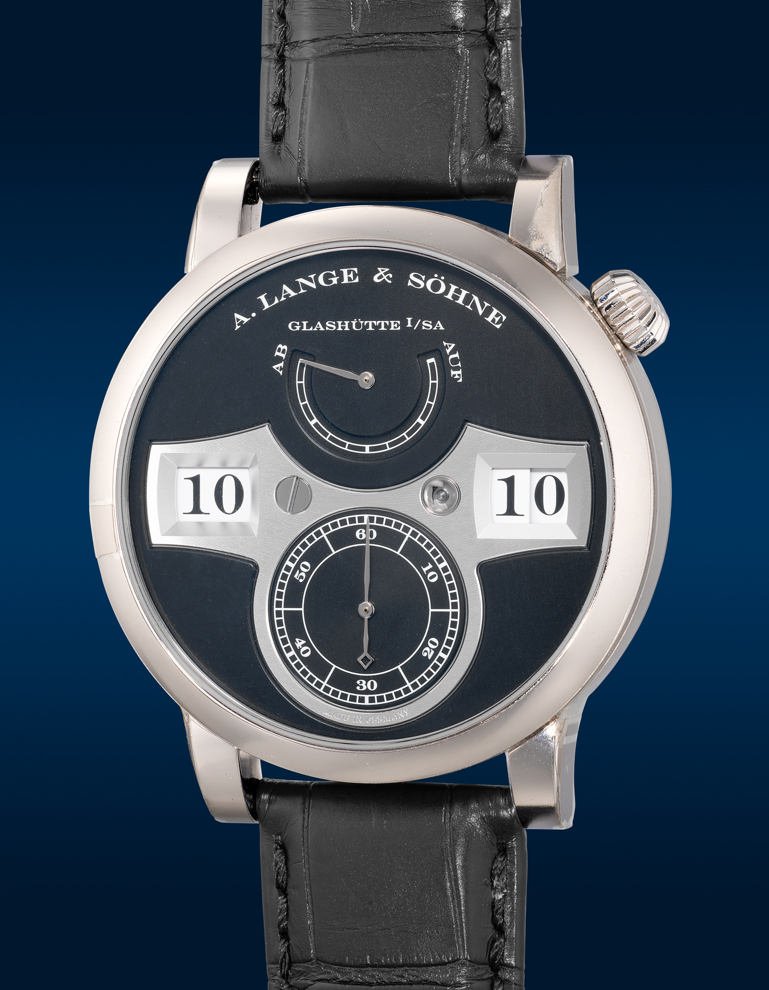 <p><strong>A. LANGE & SÖHNE</strong>, <em>Zeitwerk Ref. 140.029 in white gold</em>, circa 2019</p>