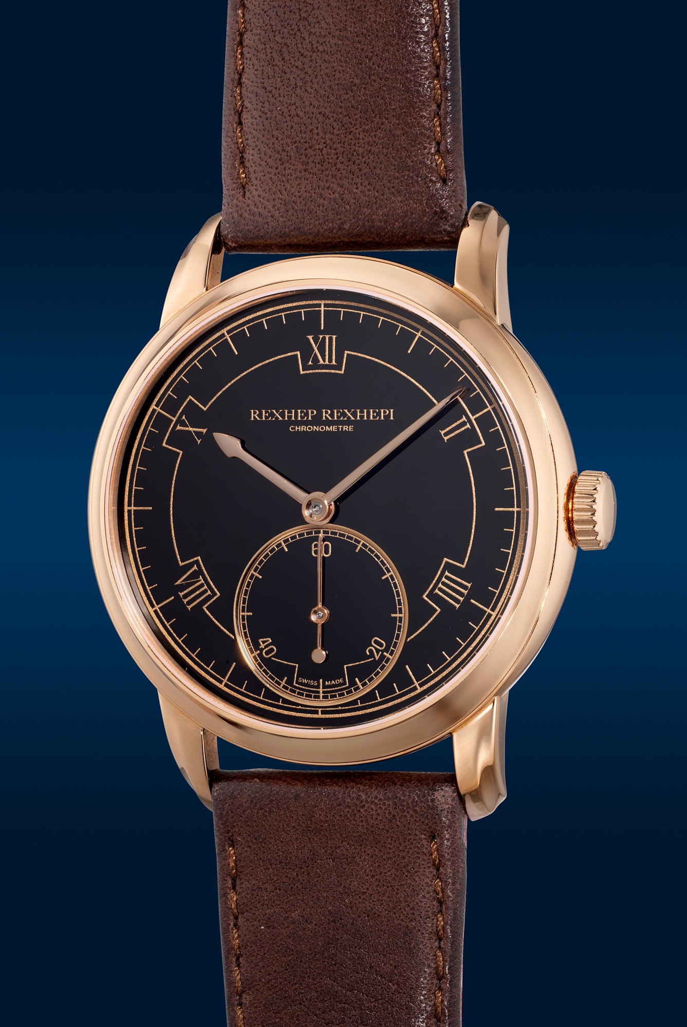 <p><strong>REXHEP REXHEPI</strong> <em>Chronomètre Contemporain RRCC01 in pink gold No. 12/25</em>, circa 2019</p>