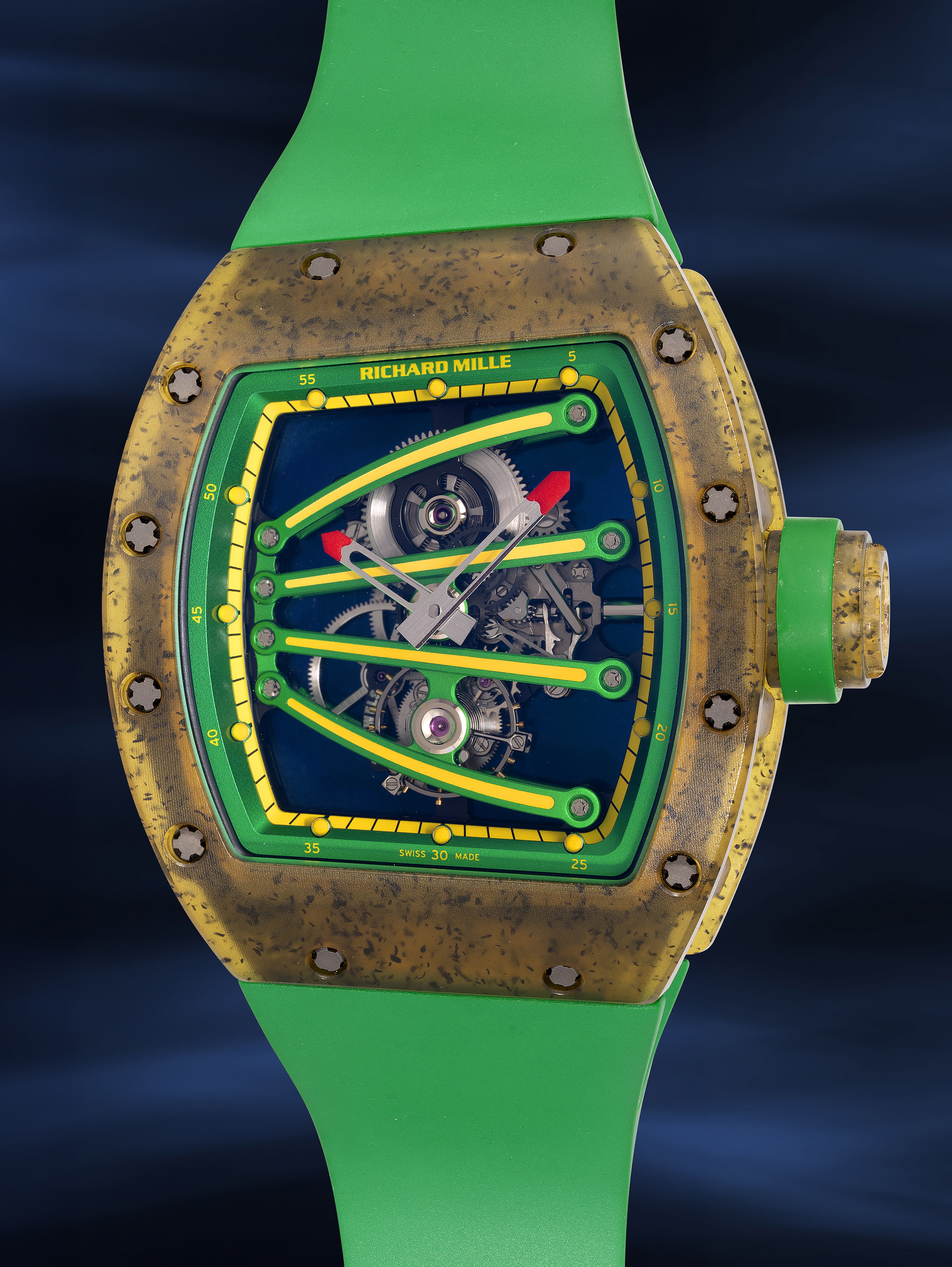 <p><strong>RICHARD MILLE</strong> <em>Tourbillon Yohan Blake, Ref RM59-01 AN CA, No. 30/50</em></p>

