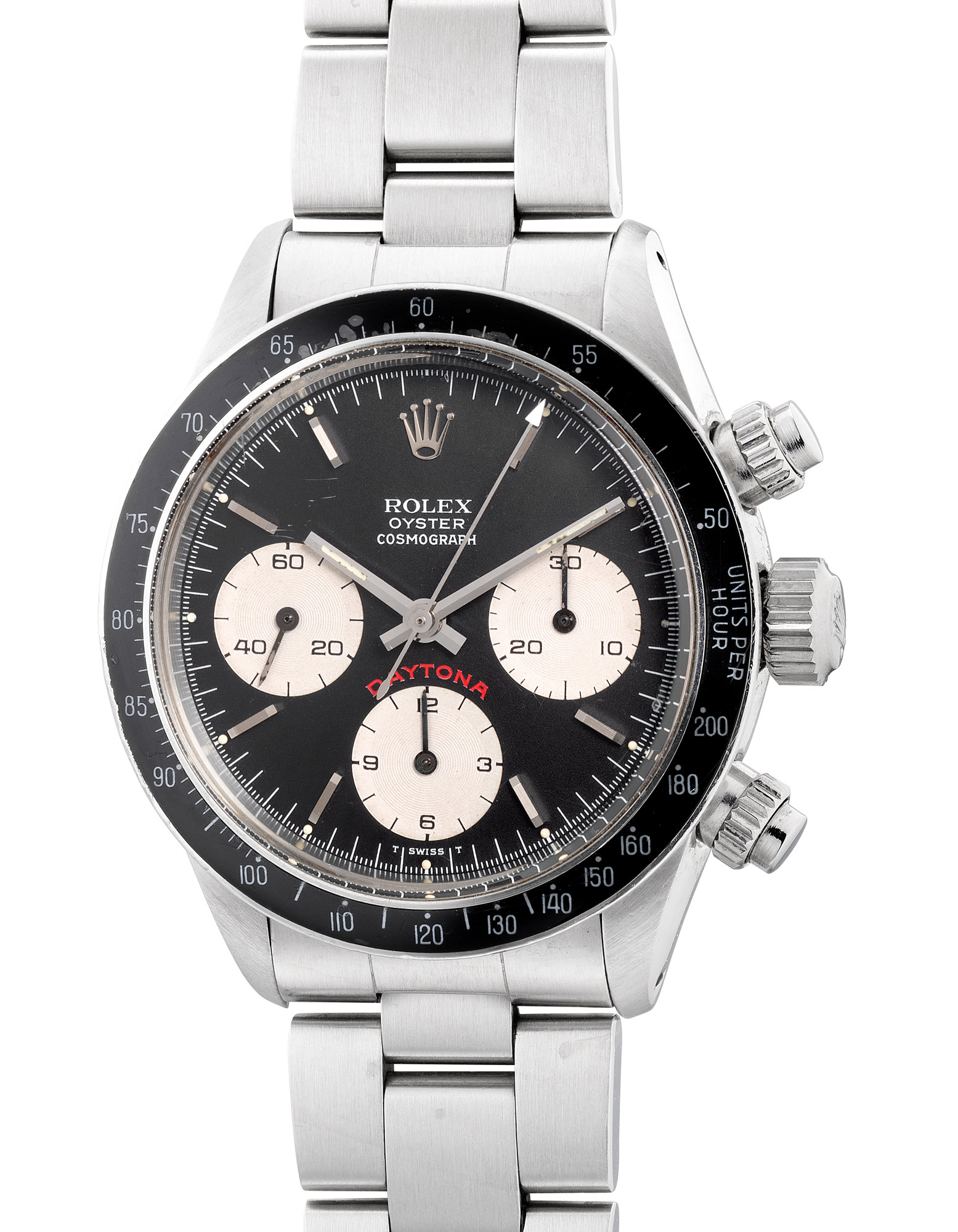 <p><strong>ROLEX</strong>, reference 6263, A very fine and rare stainless steel chronograph wristwatch with bracelet, guarantee and box. Circa 1980</p>
