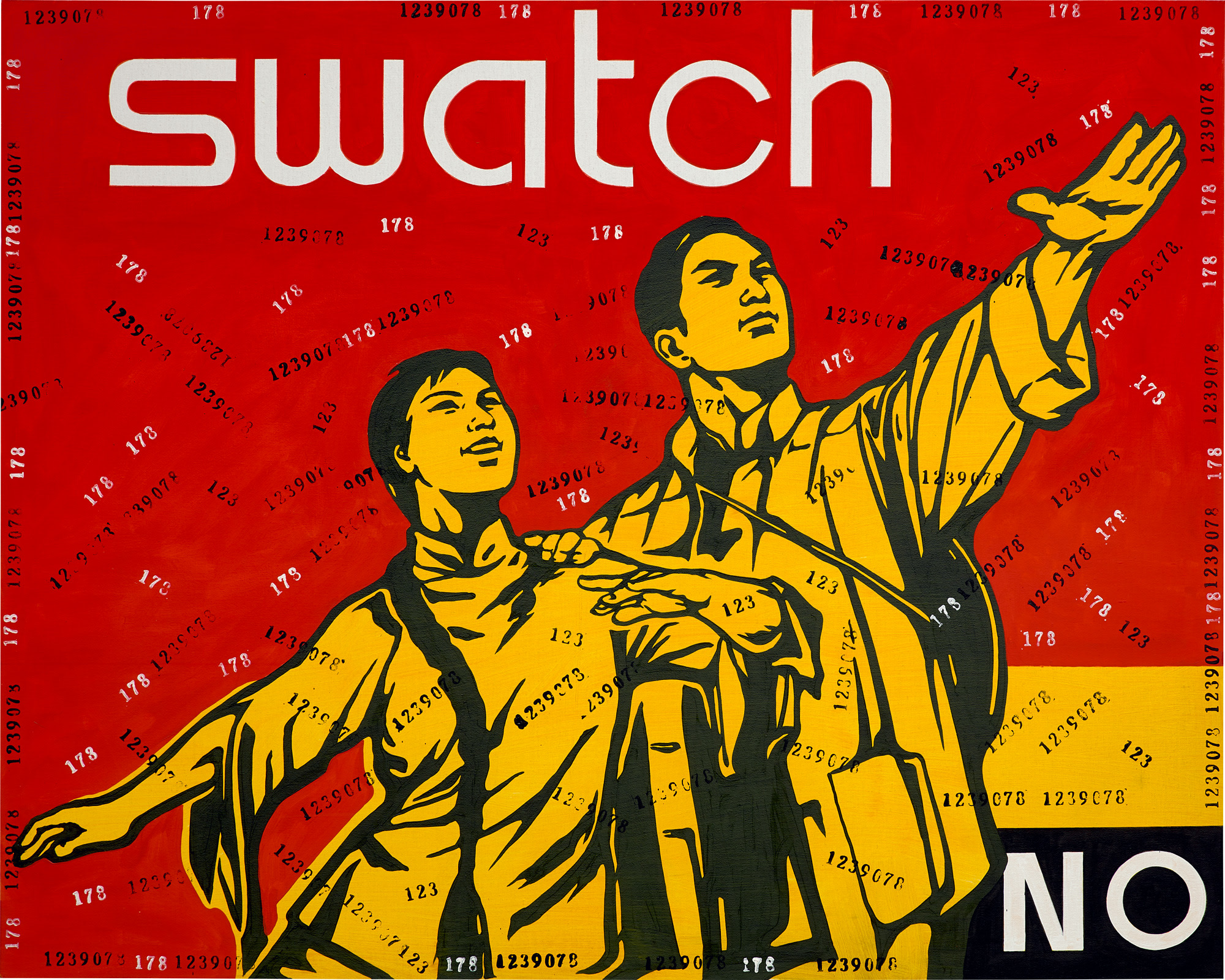 <p><strong>WANG GUANGYI</strong> <em>Great Criticism Series: Swatch</em>, 2005</p>