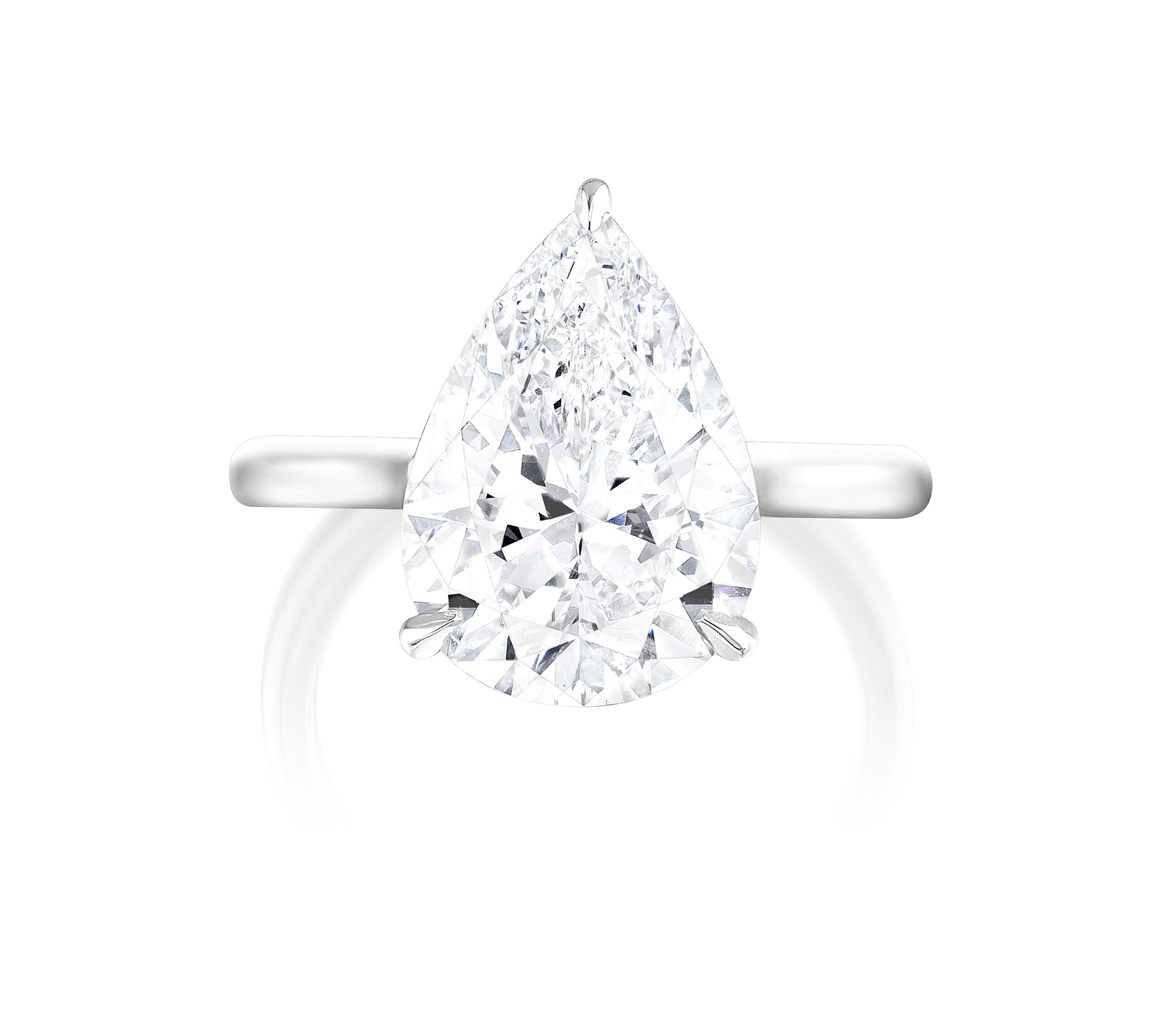 <p>A 5.01 carat Pear-Shaped E/IF Diamond Ring&nbsp;</p>
