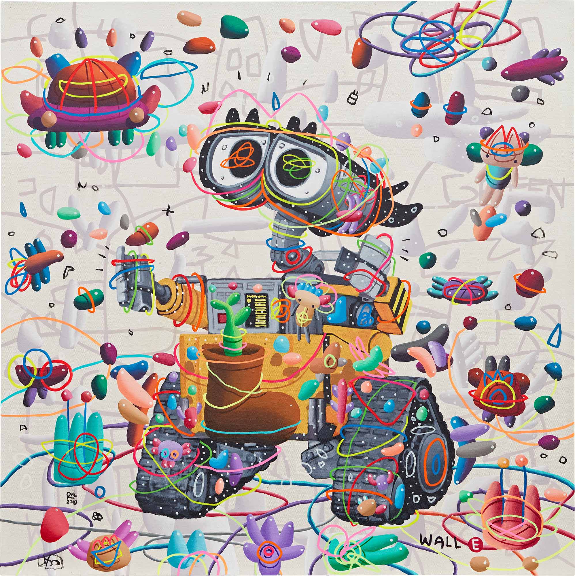 <p><strong>RONALD APRIYAN </strong><em>Green Seed for the World (Wall E)</em>, 2019</p>