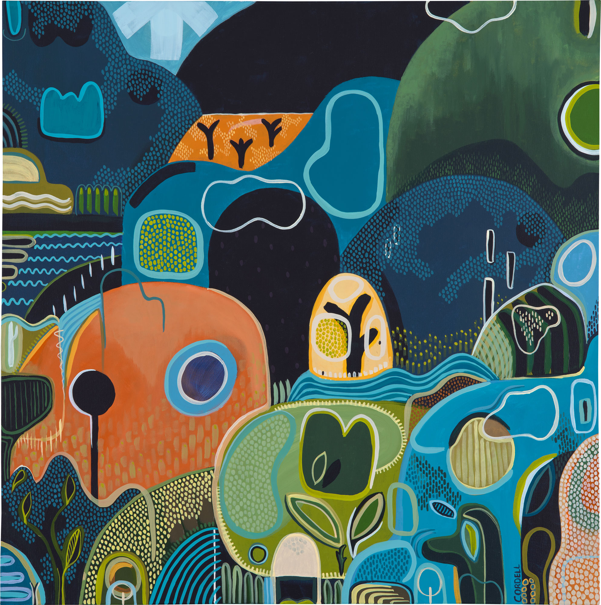 <p><strong>GLENDON CORDELL</strong> <em>Walking Through Shadows</em>, 2020</p>
