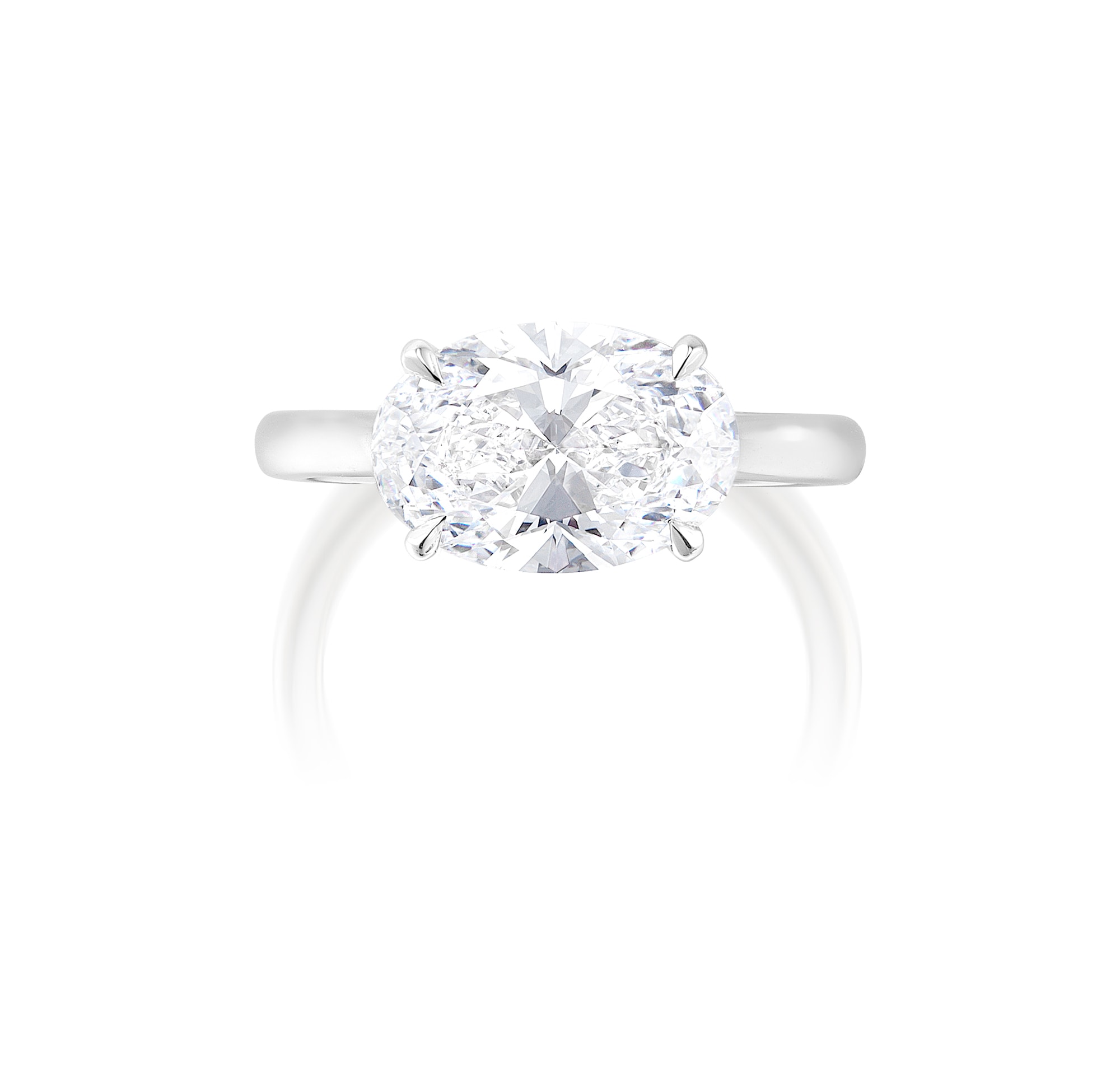 <p>A 3.12ct Oval-shaped D/Flawless Type IIa Diamond Ring</p>
