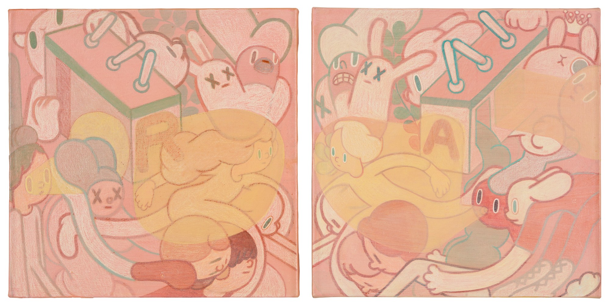 <p><strong>JUNSEOK KANG </strong><em>Two works: (i) Two Dreams A; (ii) Two Dreams B</em>, 2020</p>