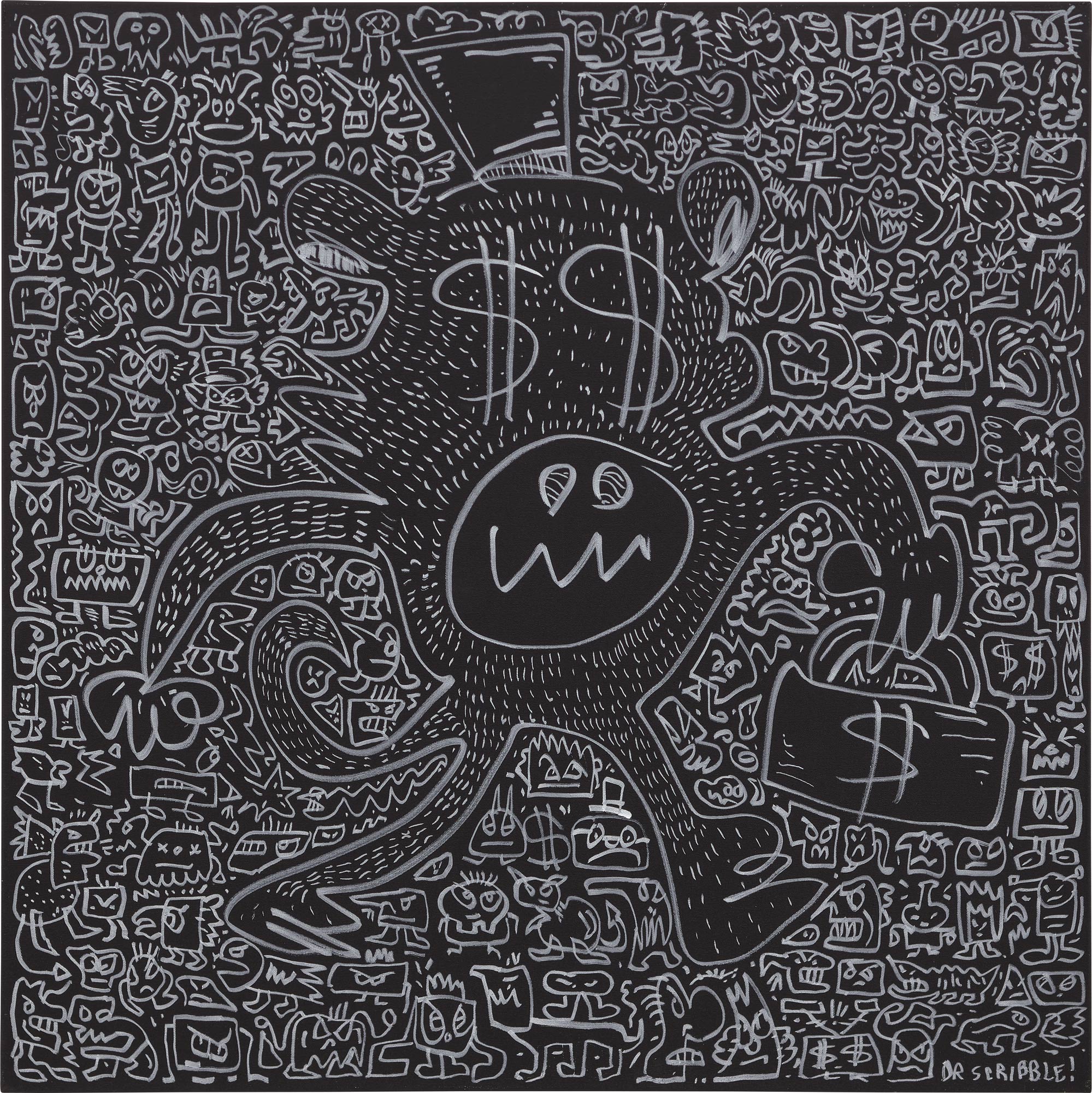 <p><strong>DR SCRIBBLE (MR DOODLE) </strong><em>Money Monkey</em>, 2018</p>