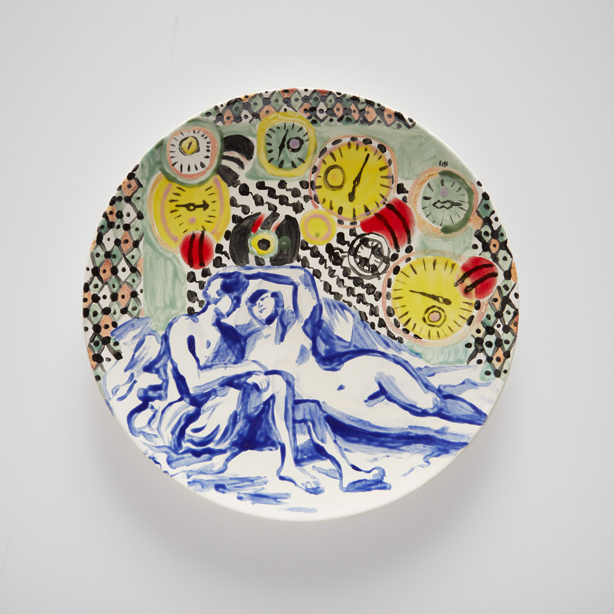<b>ALLISON KATZ</b> <i>Lover's Clock Plate</i>, 2009