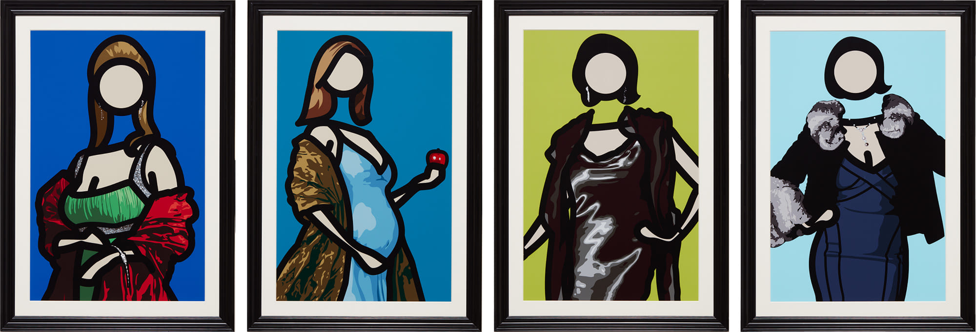 <b>JULIAN OPIE</b> <i>Maria (1); Maria (2); Felicia and Mirjam</i>, 2011