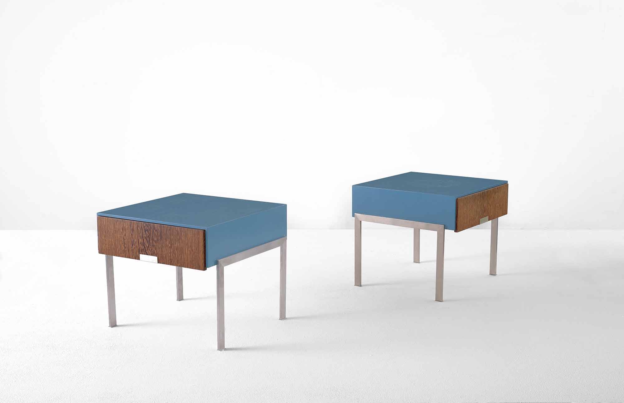 <p><strong>ARNE JACOBSEN</strong> <em>Pair of nightstands, from the SAS Royal Hotel</em>, 1958</p>