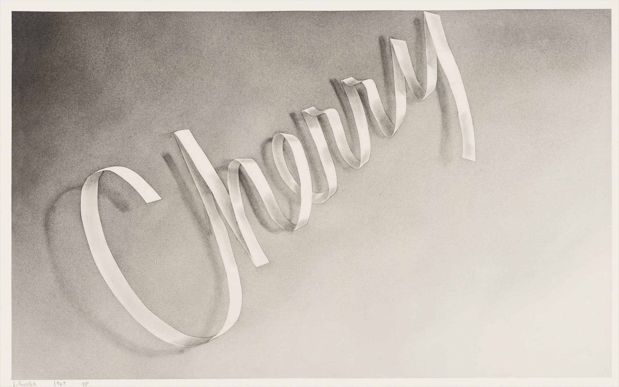 <b>ED RUSCHA</b> <i>Cherry,<i> 1967 </i></i>