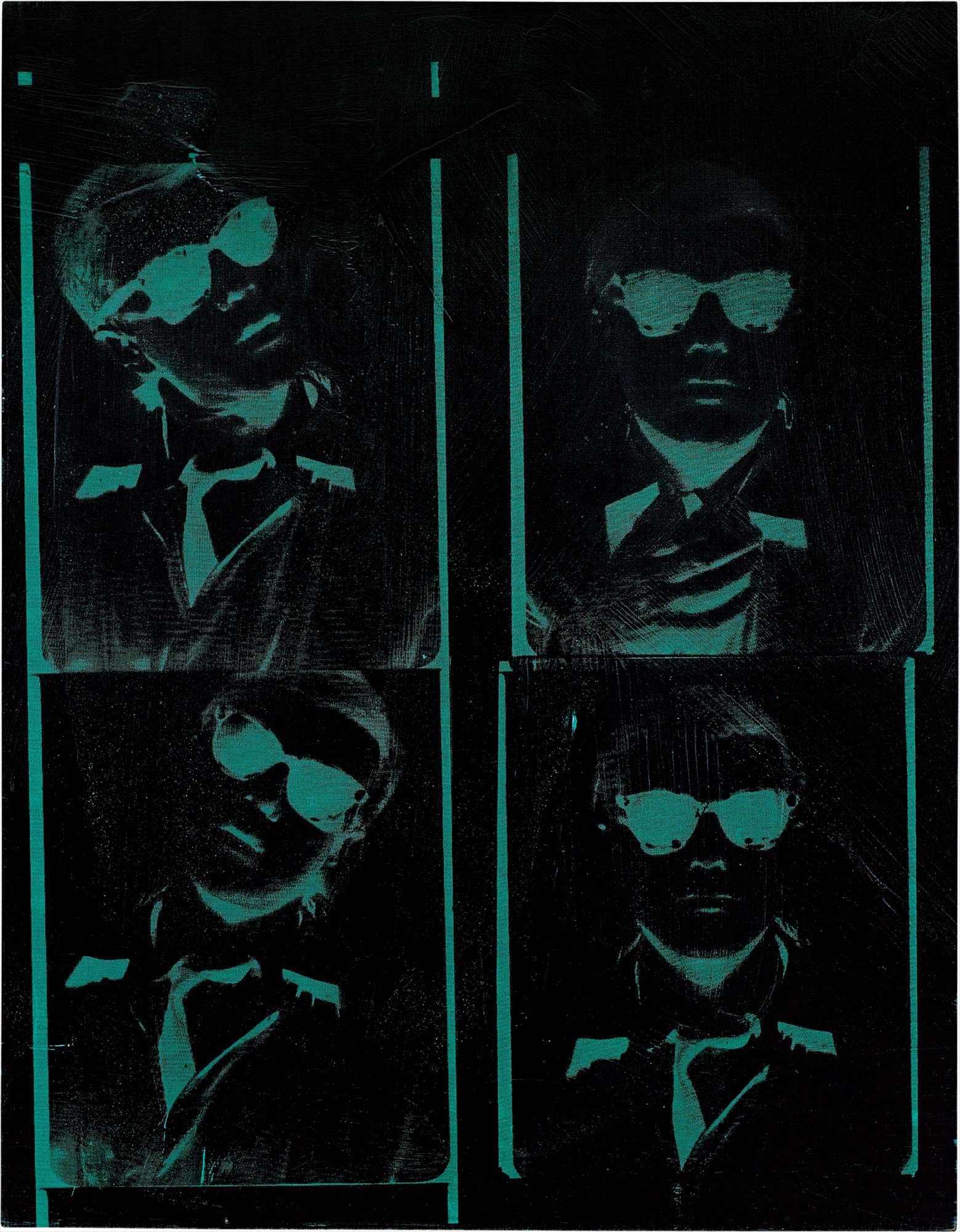 <b>ANDY WARHOL</b> <i>Four Self-Portraits-Blue Green (Reversal Series)</i>, 1979