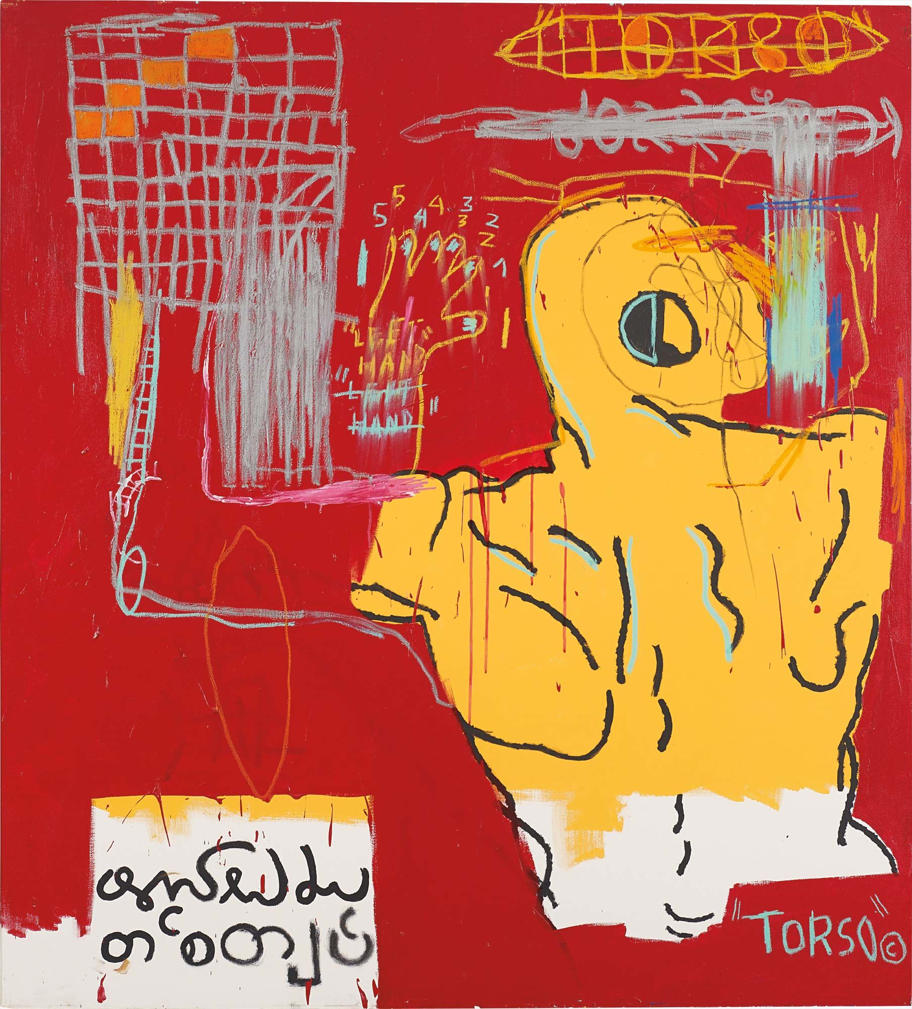 <b>JEAN-MICHEL BASQUIAT</b> <i>Krong Thip (Torso),</i> 1983