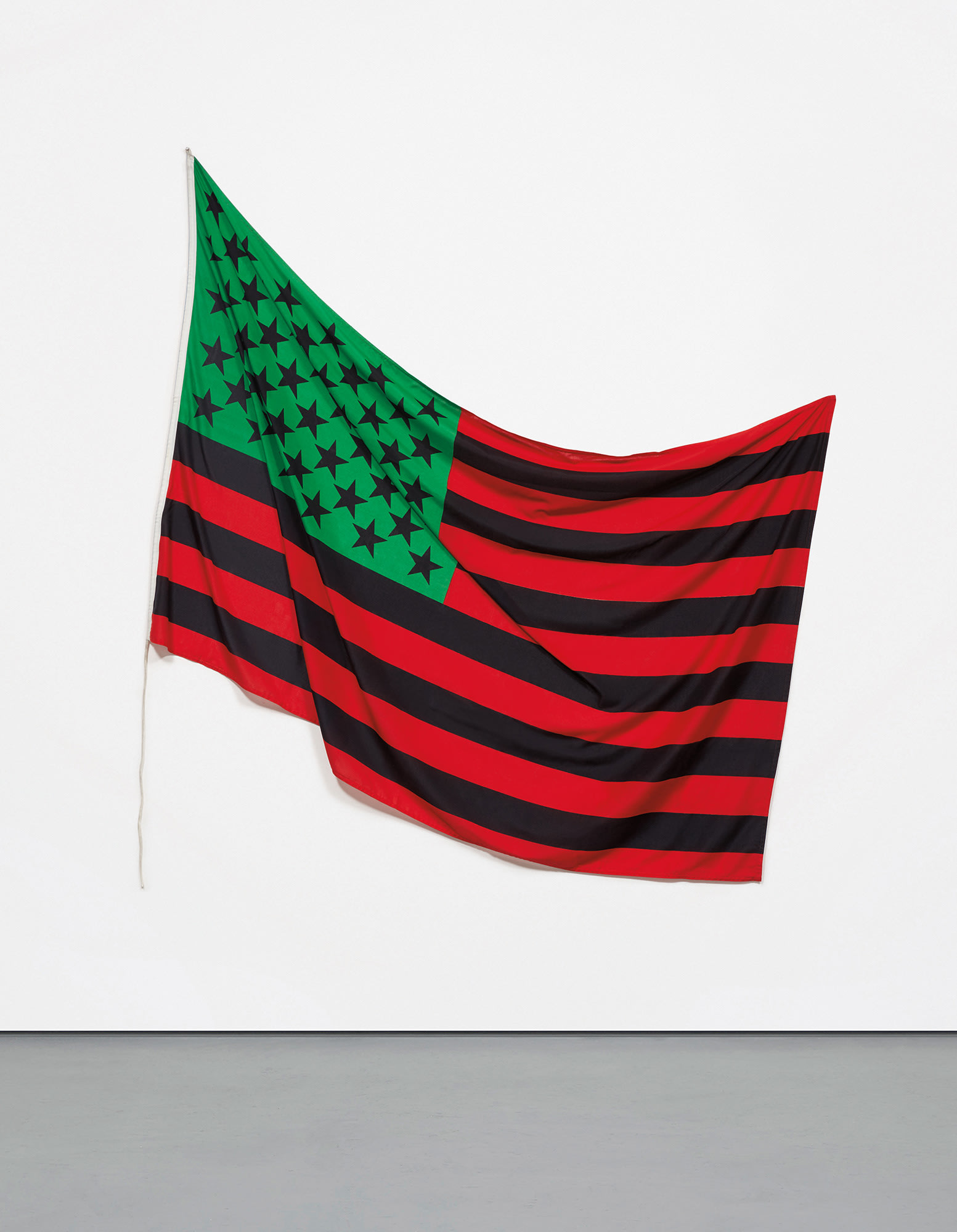 <b>DAVID HAMMONS</b> <i>African-American Flag</i>, 1990