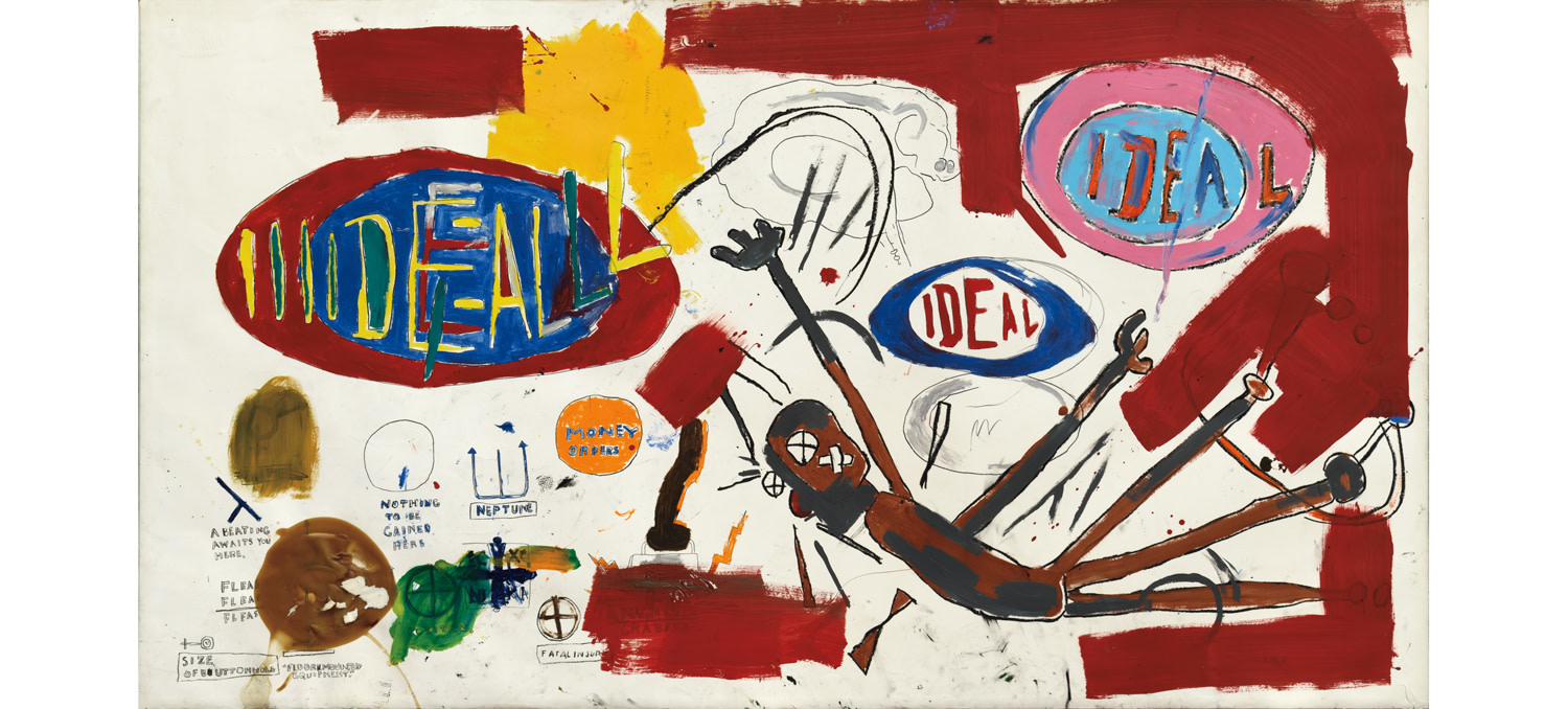 <p><strong>JEAN-MICHEL BASQUIAT</strong> <em>Victor 25448</em>, 1987 </p>