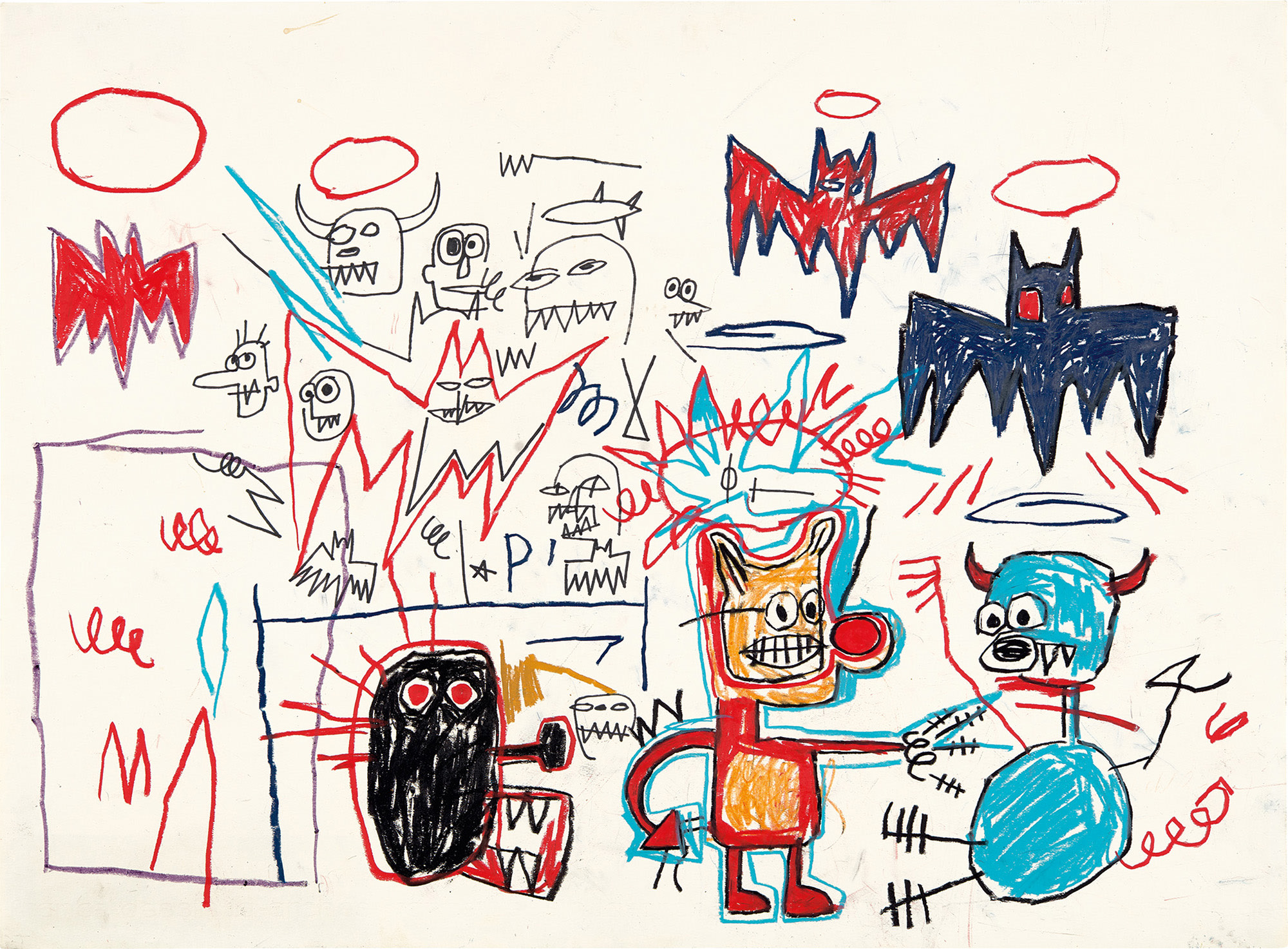 <p><strong>JEAN-MICHEL BASQUIAT </strong><em>Batman</em>, 1983</p>