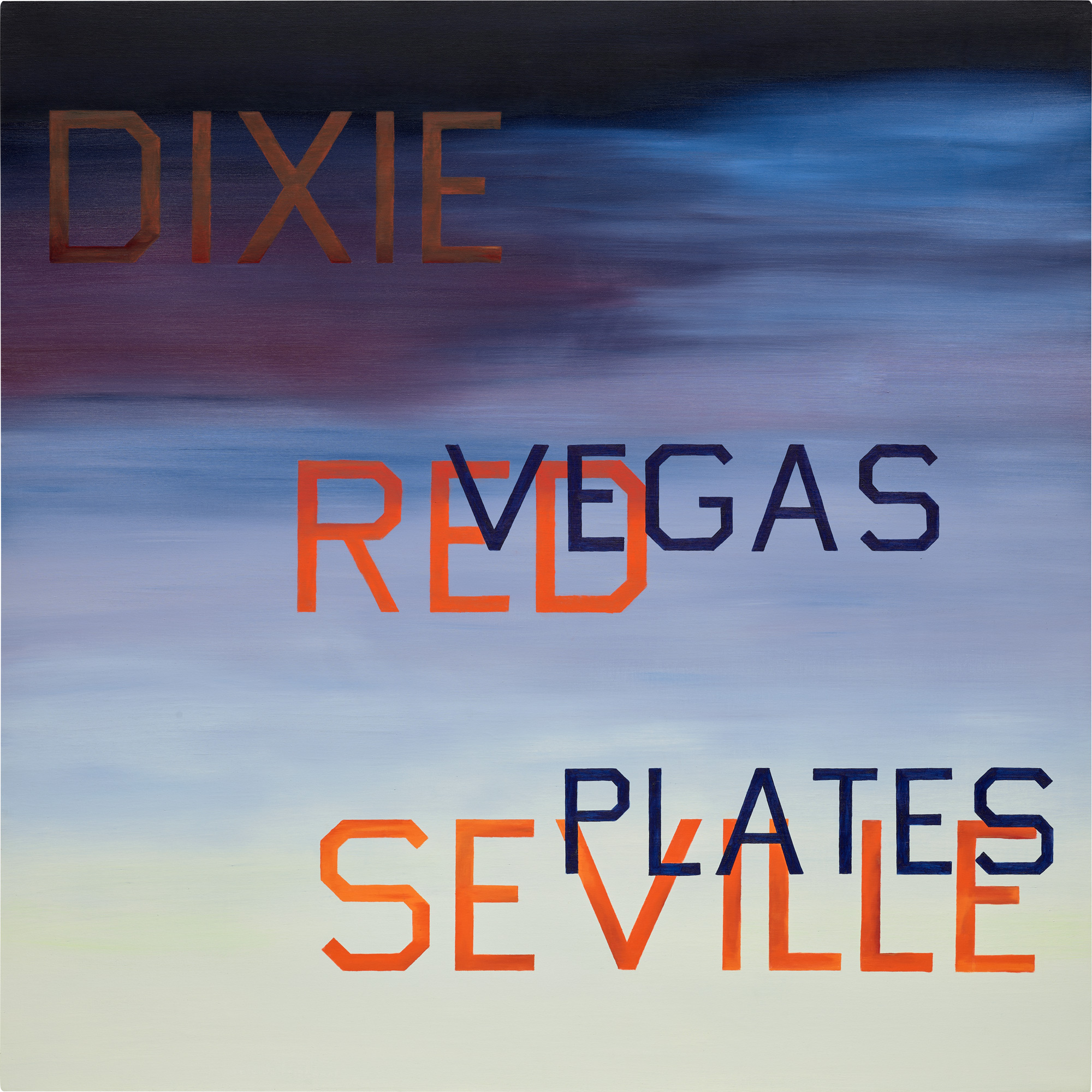 <p><strong>ED RUSCHA</strong> <em>Dixie Red Seville,</em> 1985</p>