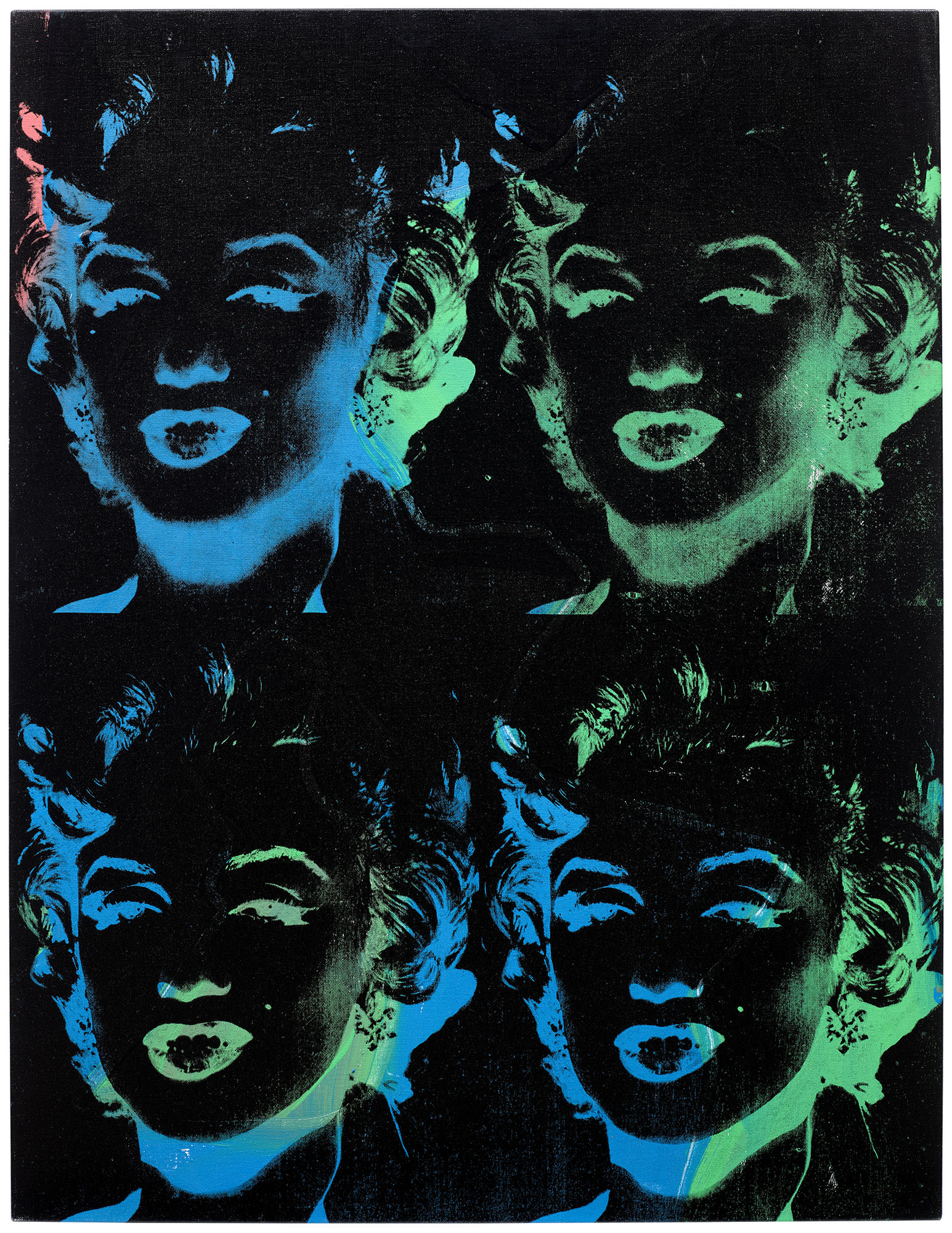 <p><strong>ANDY WARHOL</strong> <em>4 Colored Marilyns (Reversal Series),</em> $4,000,000&ndash;6,000,000</p>
