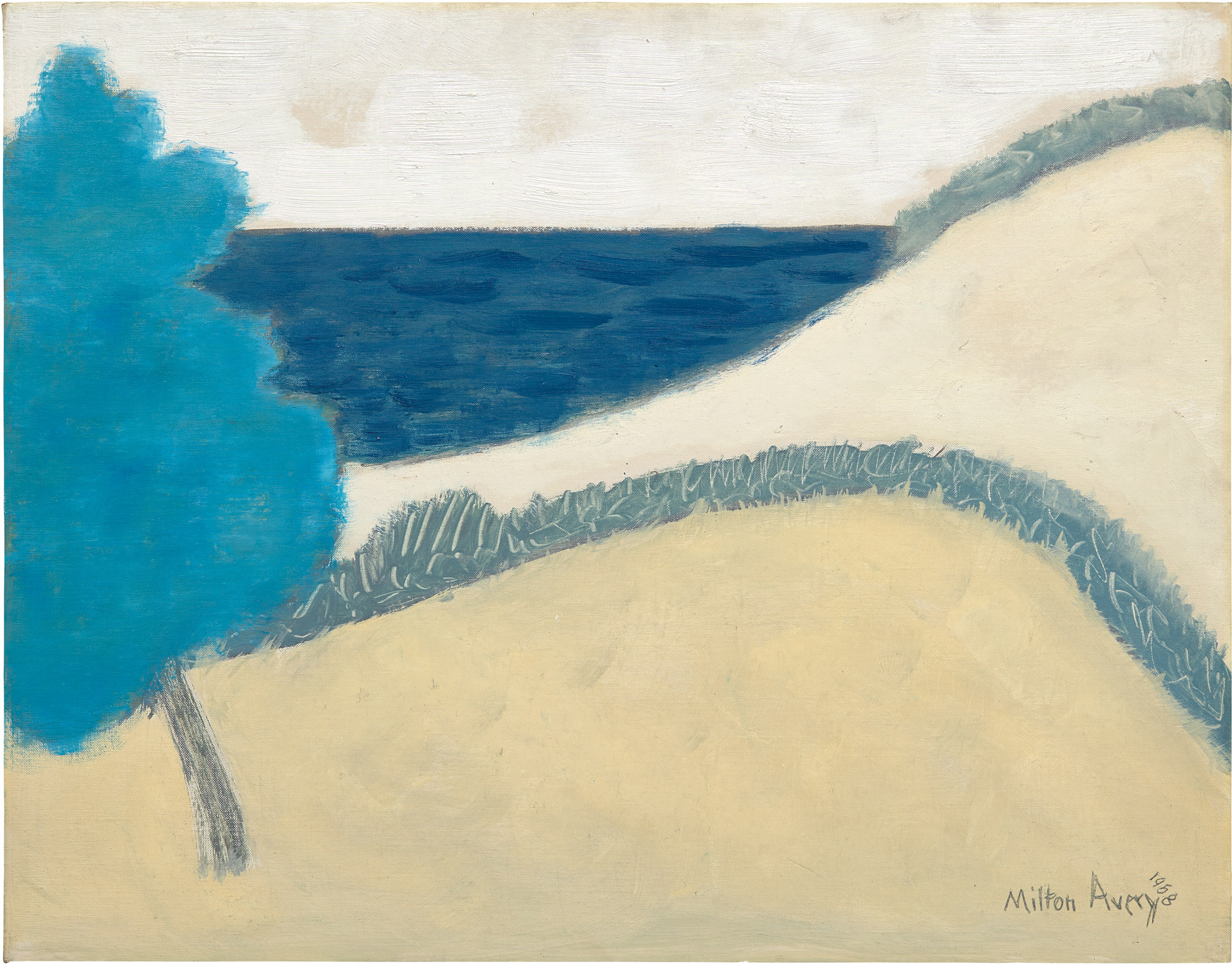 <p><strong>MILTON AVERY </strong><em>Tree by the Sea</em>, 1958</p>
