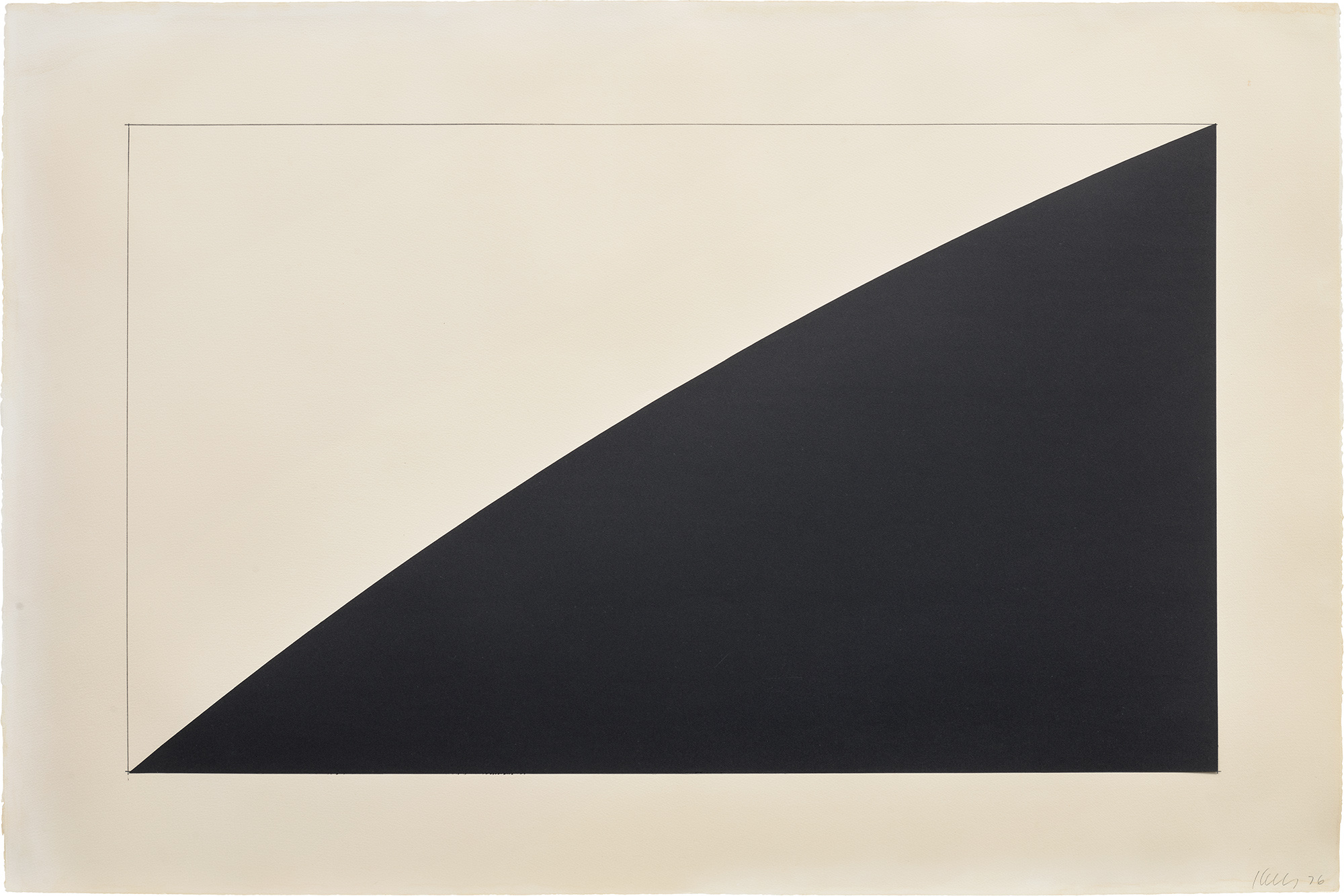 <p>ELLSWORTH KELLY <em>Black Curve (Radius 12&#39;), </em>1976</p>
