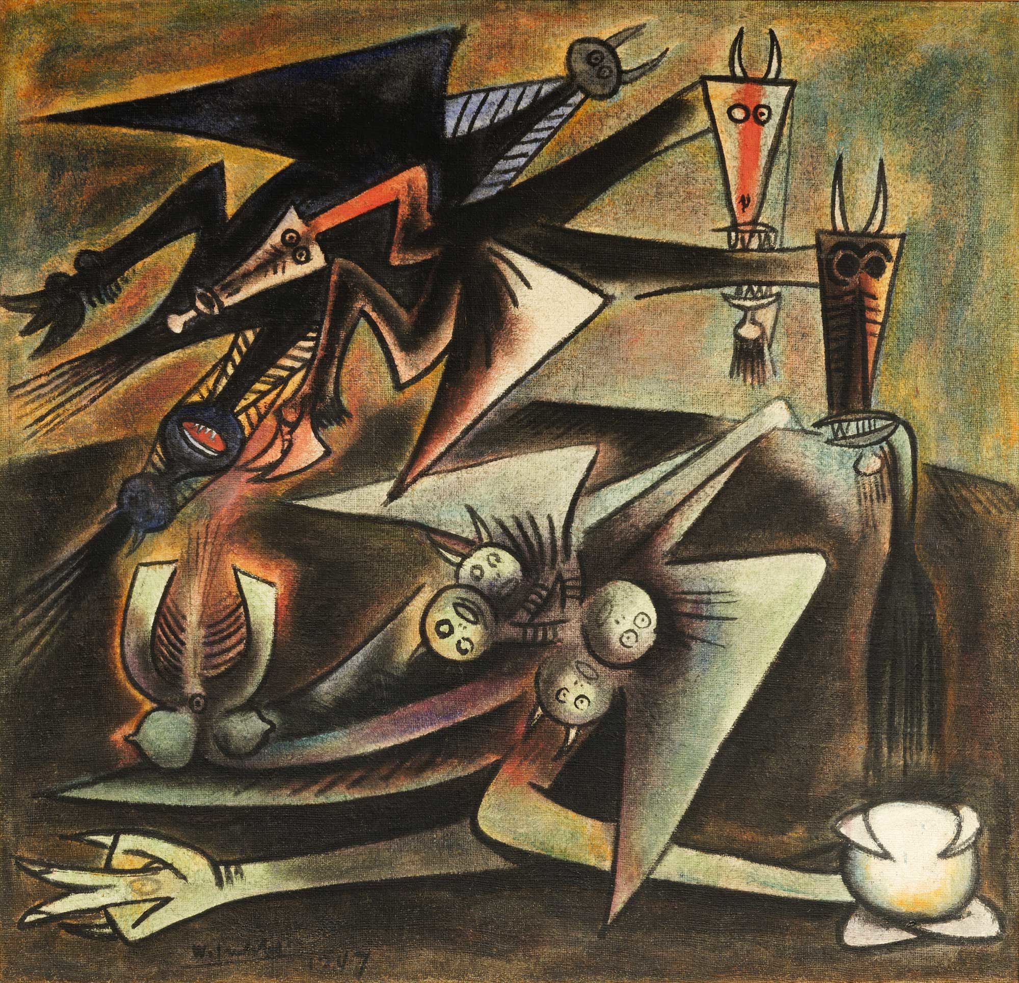 <b>WIFREDO LAM</b> <i>Pr&#233;sages,</i> 1947
