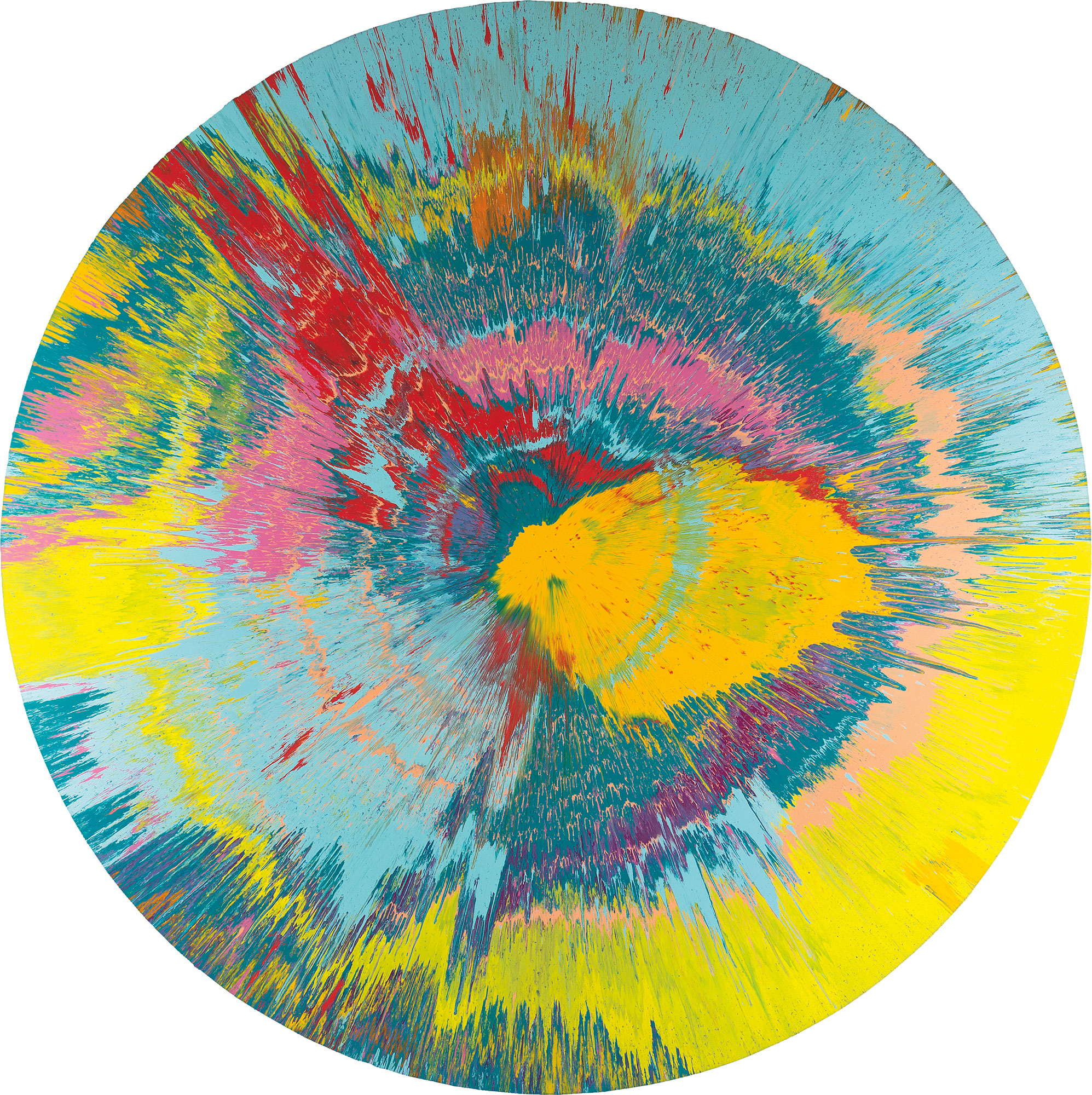 <p><strong>DAMIEN HIRST&nbsp;</strong><em>Beautiful, Flaming Lips Day, Form of a Shell Painting</em>, 2010</p>
