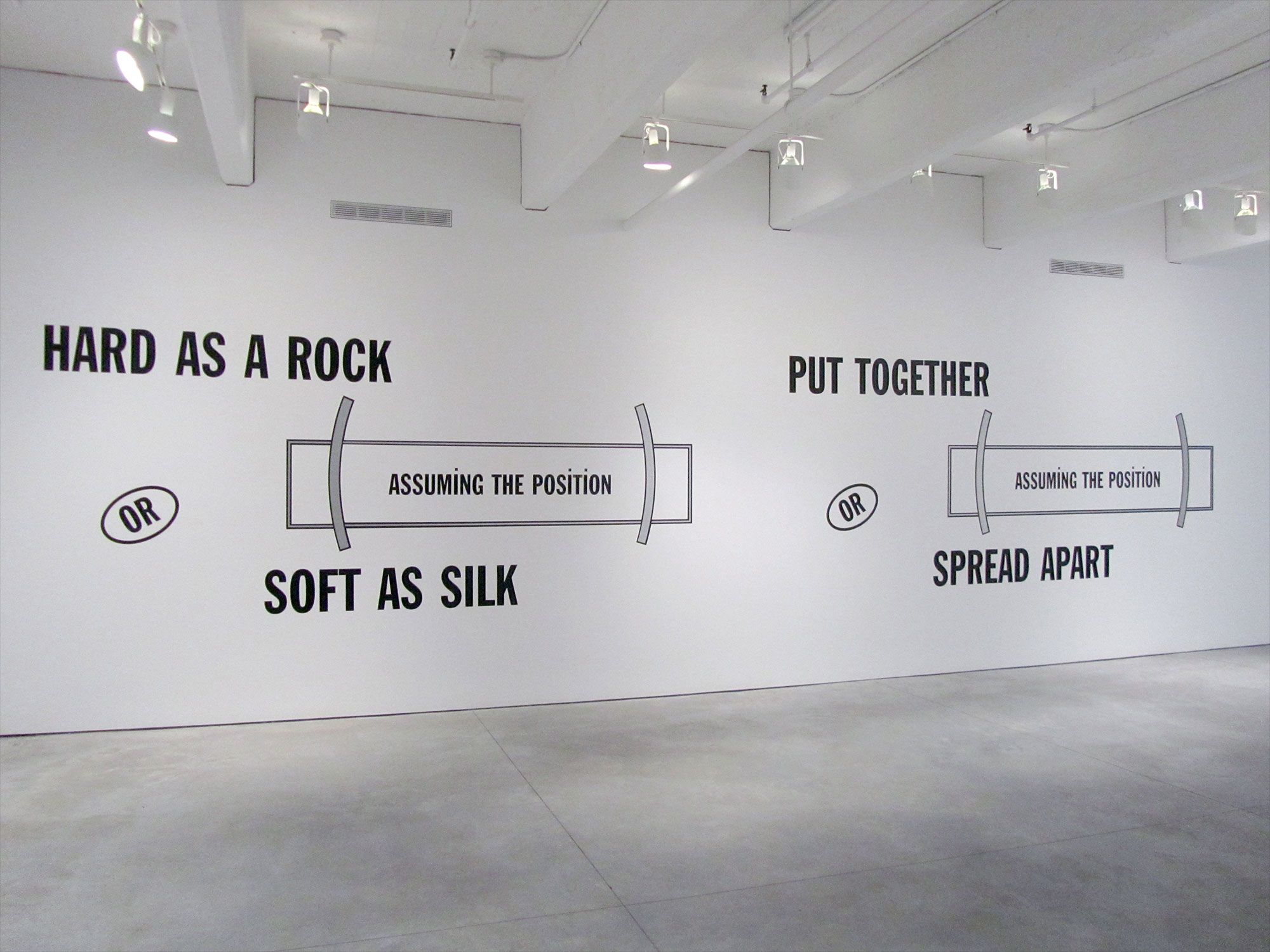 <b>LAURENCE WEINER</b> <i>Assuming the Position</i>, 1989