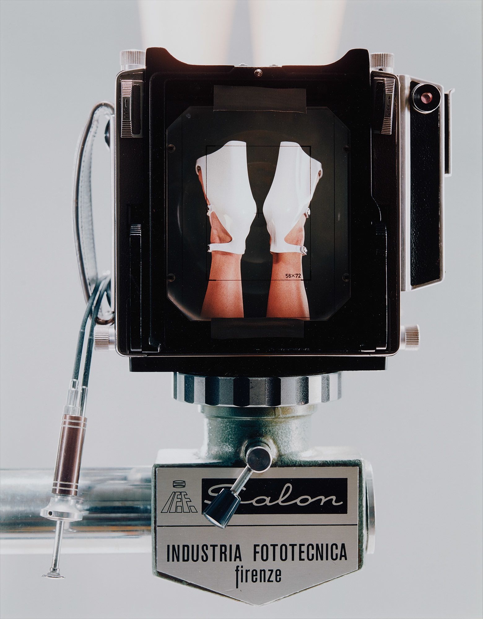 <b>CHRISTOPHER WILLIAMS</b> <i>Linhof Technika V fabricated in Munich, Germany. Salon Studio Stand fabricated in Florence, Italy. Dual cable release. Prontor shutter. Symar-s lens 150mmm/f 5.6 Schneider kreuznach. Sinar fresnel lens placed with black tape on the ground glass. (White) Dirk Sharper Studio, Berlin, June 19, 2007</i>, 2008