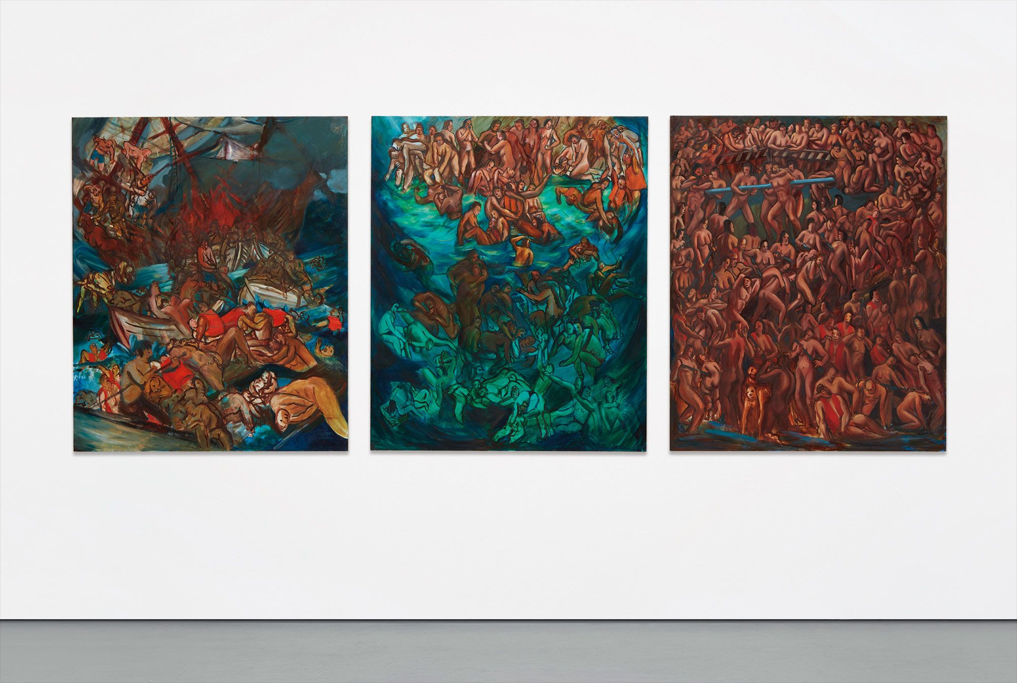 <b>NICOLE EISENMAN</b><i> Foos Ball Trilogy</i>: (i) <i>Part I Sinking Ships </i>(ii) <i>Part II Rescue</i> (iii) <i>Part III Game Preparations</i>, 1994