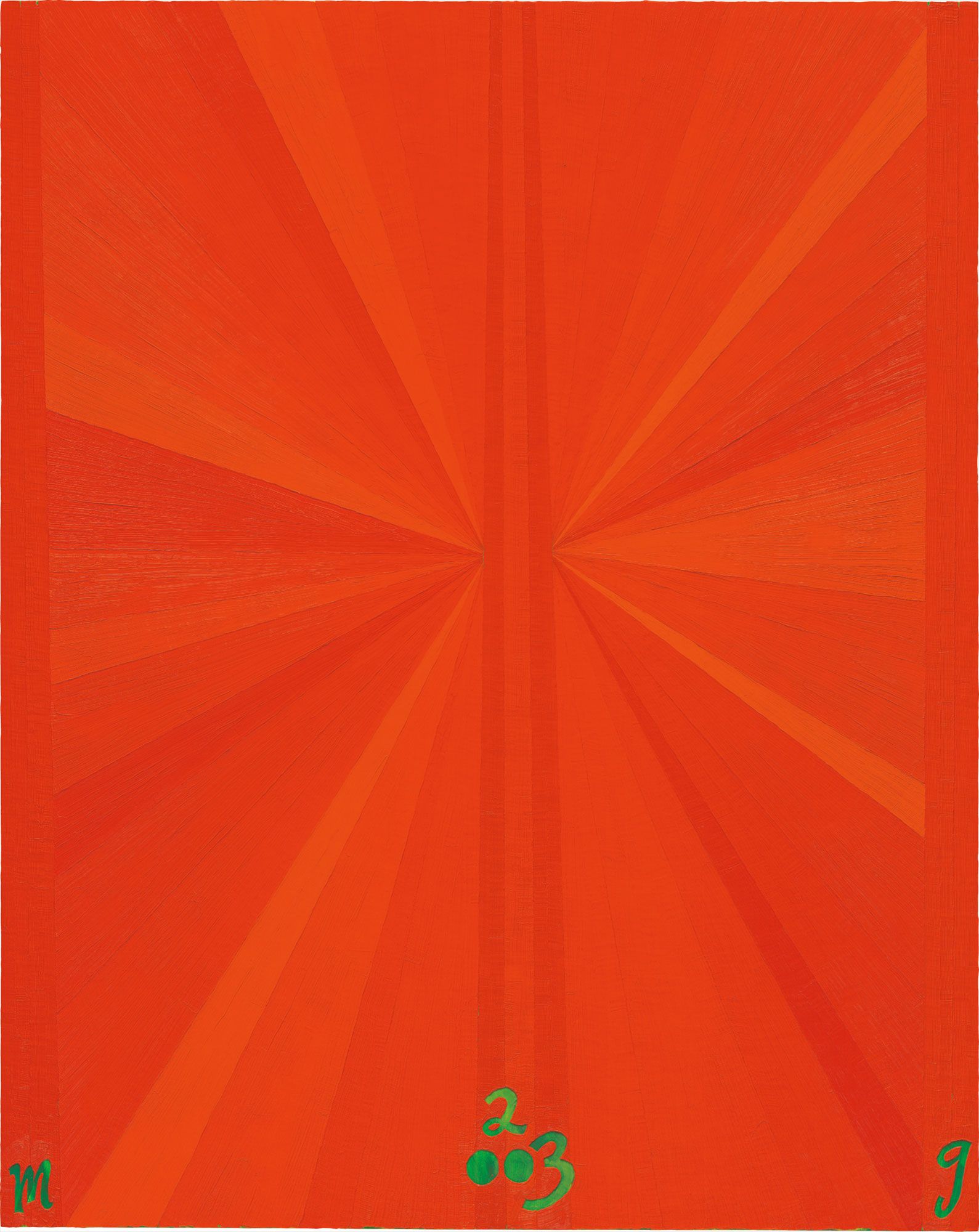 <b>MARK GROTJAHN</b> <i>Untitled (Orange Butterfly Green M 2003 G)</i>, 2003