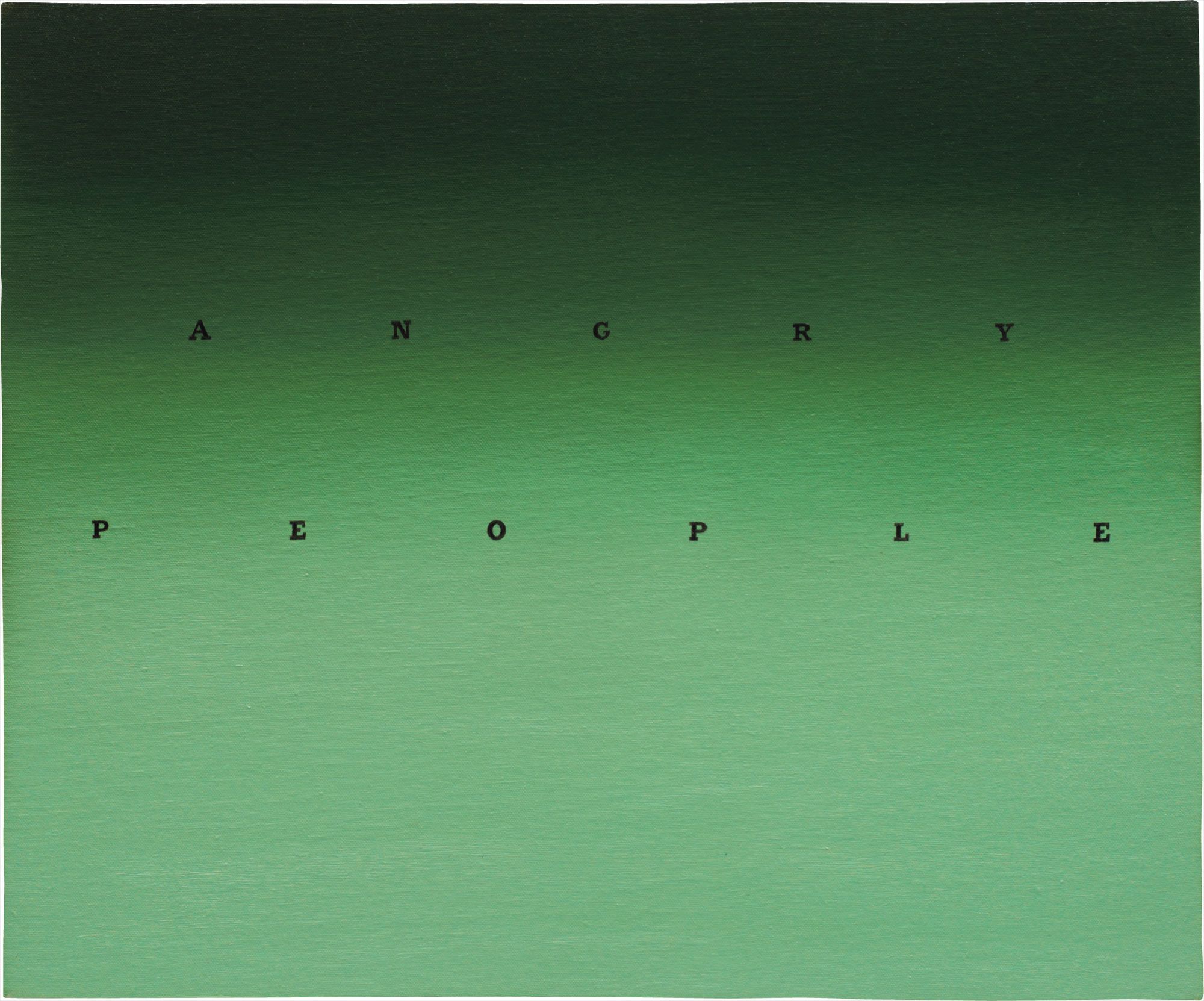 <b>ED RUSCHA</b> <i>Angry People</i>, 1973