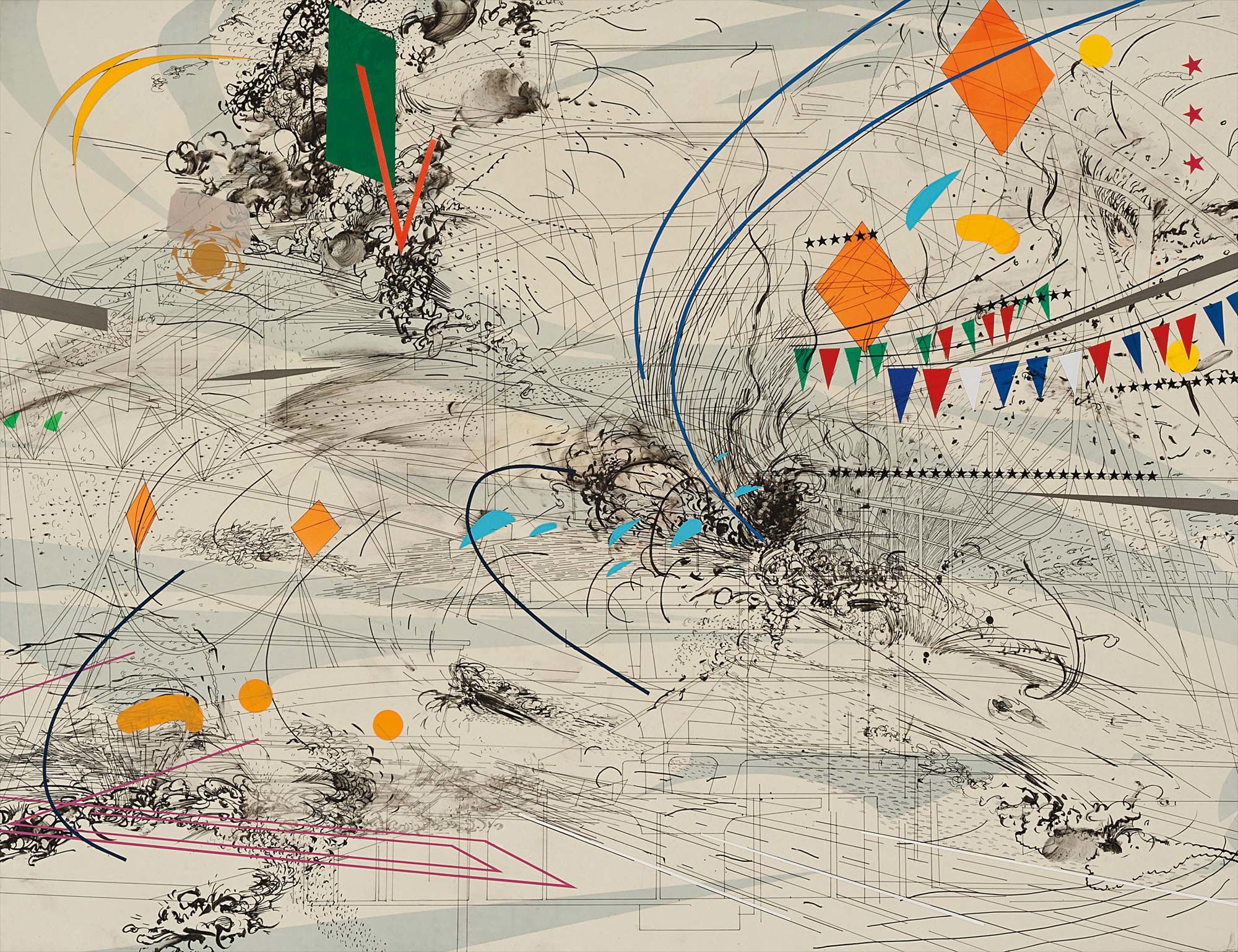 <b>JULIE MEHRETU</b> <i>Stadia Excerpt (a small resurgence)</i>, 2004