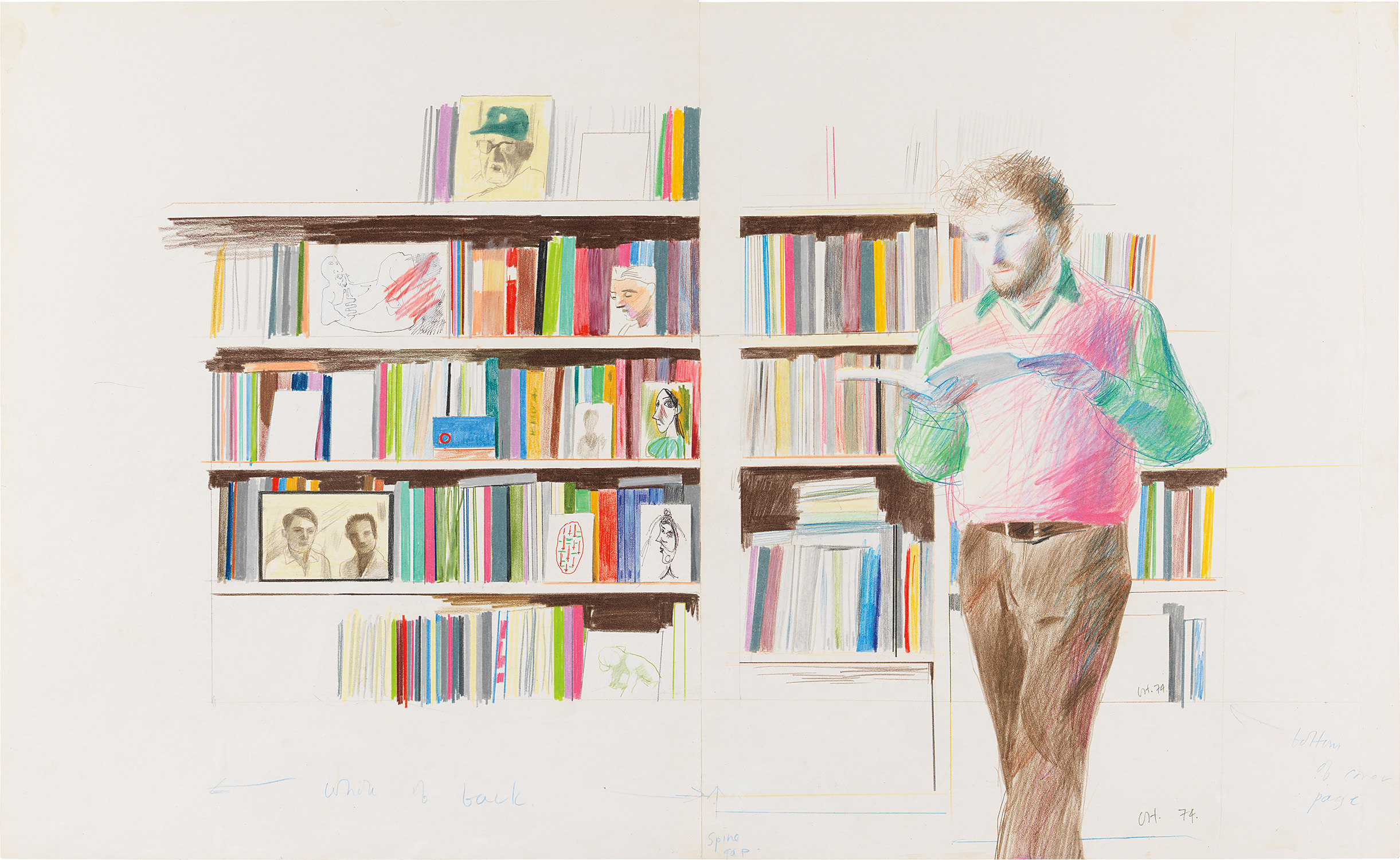 <b>DAVID HOCKNEY</b> <i>Ron Kitaj Reading</i>, 1974