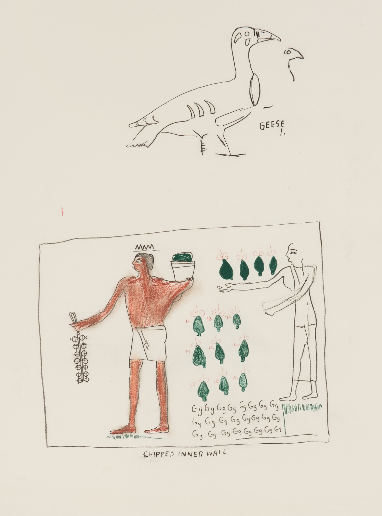 <p><strong>&nbsp;JEAN-MICHEL BASQUIAT </strong><em>Untitled (Geese+)</em>, 1984</p>
