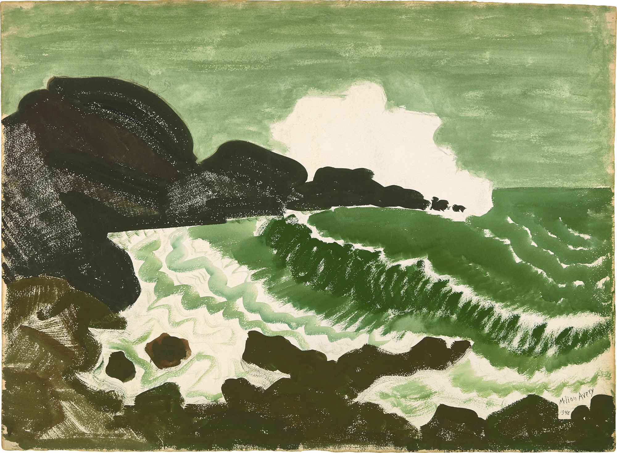 <p><strong>MILTON AVERY</strong> <em>Green Sea</em>, 1948</p>

