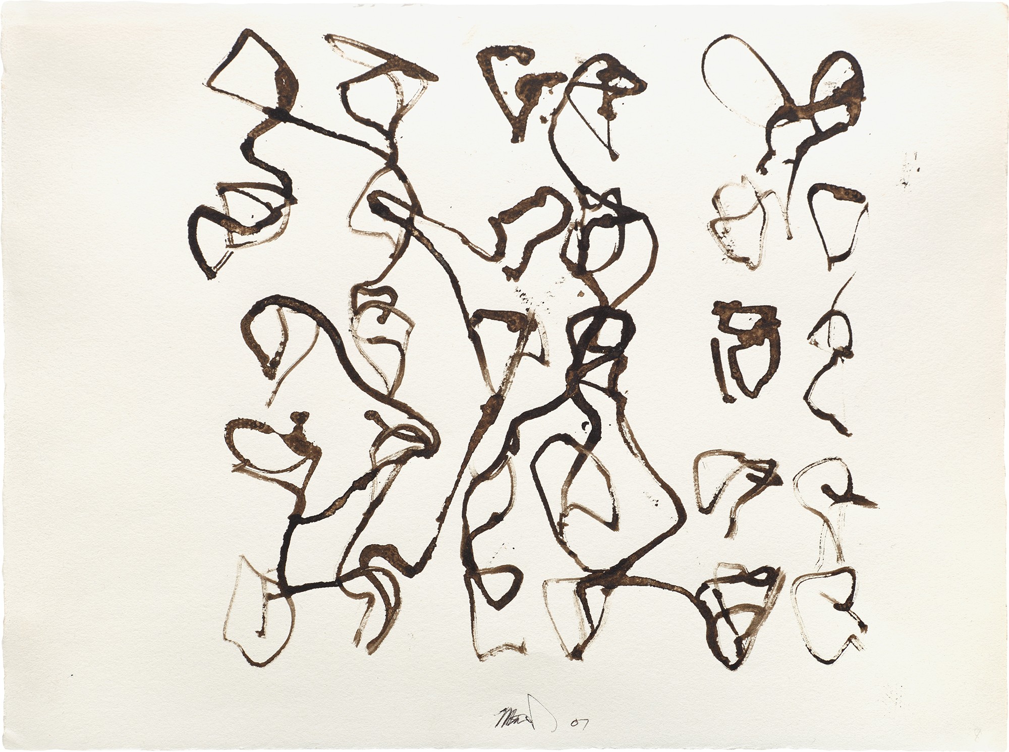 <p><strong>BRICE MARDEN</strong> <em>Letter of Gratitude #8</em>, 2007</p>

