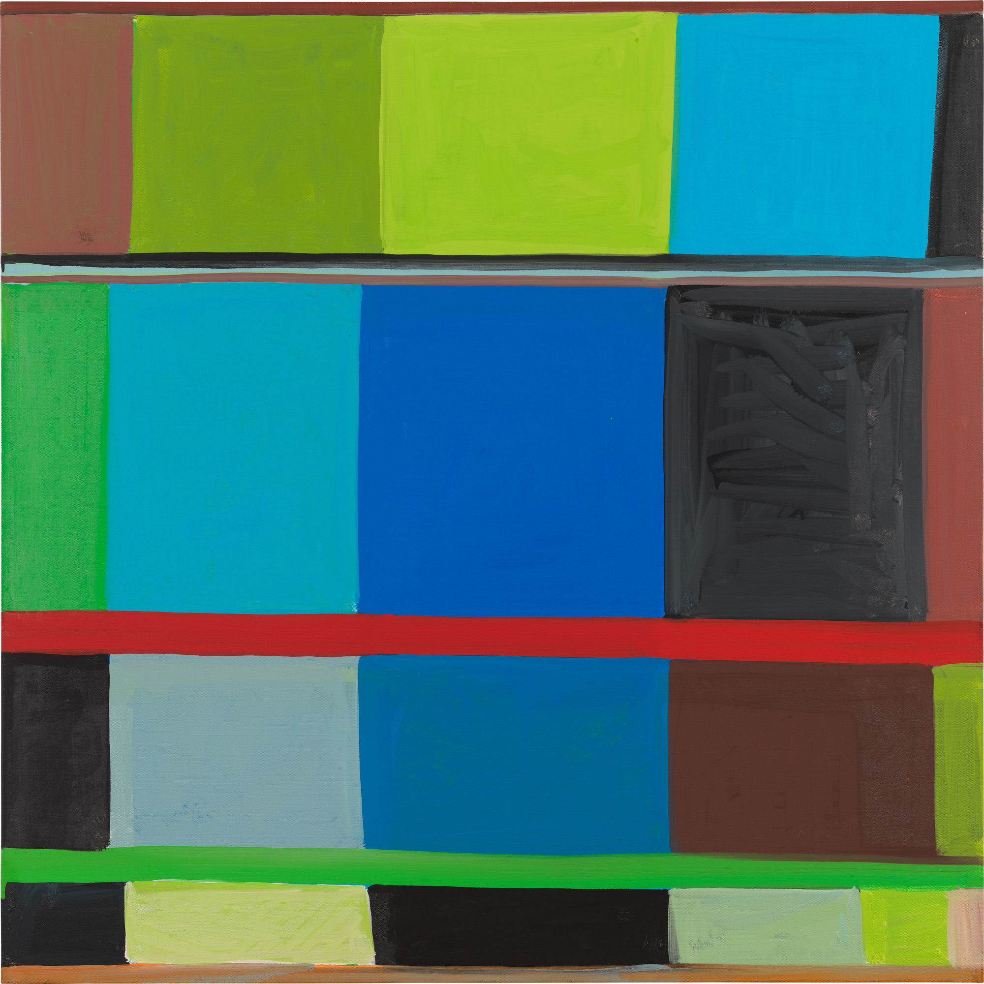 <p><strong>STANLEY WHITNEY </strong><em>Blue in Green</em>, 2005</p>