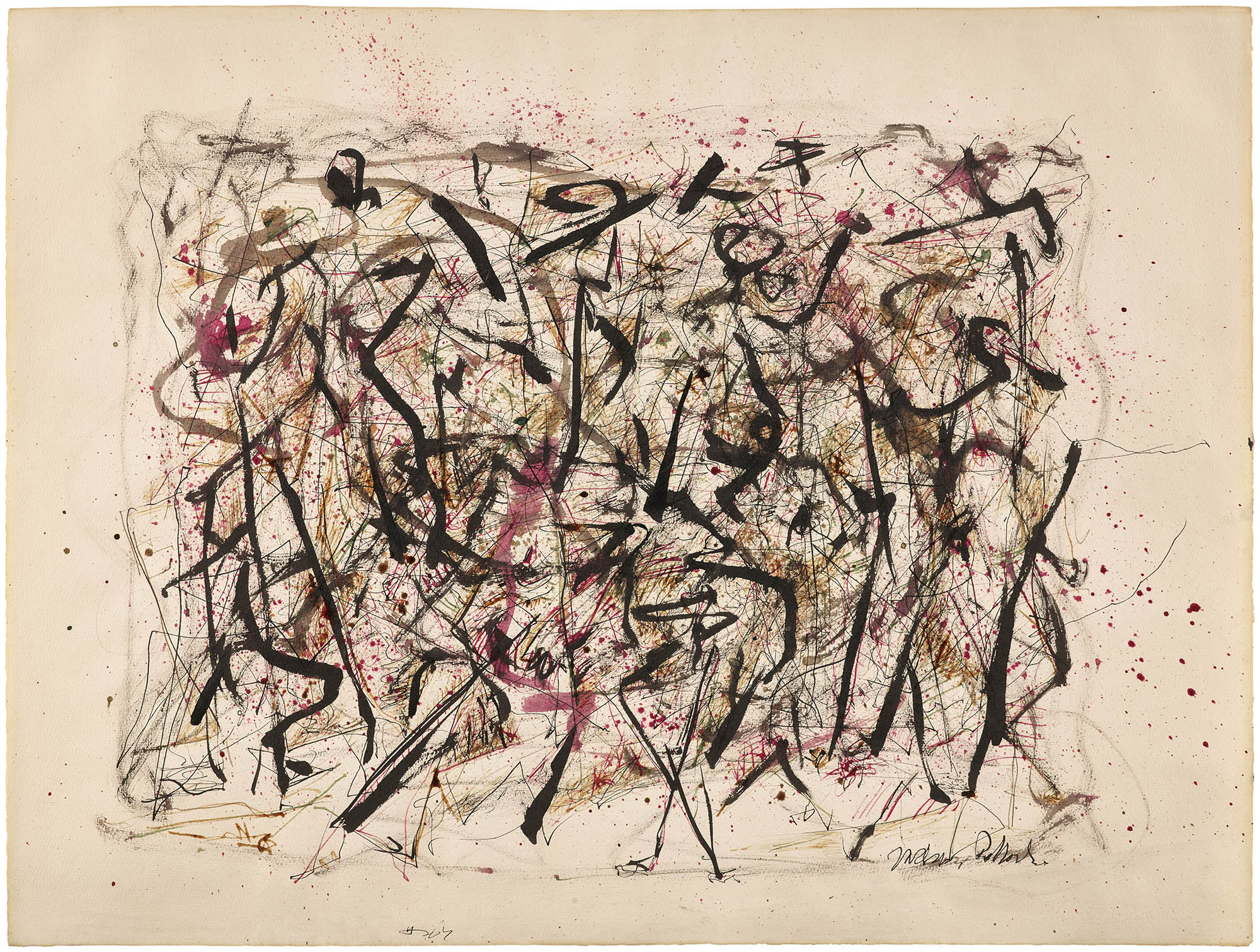 <p><strong>JACKSON POLLOCK </strong><em>Untitled, </em>circa 1947</p>
