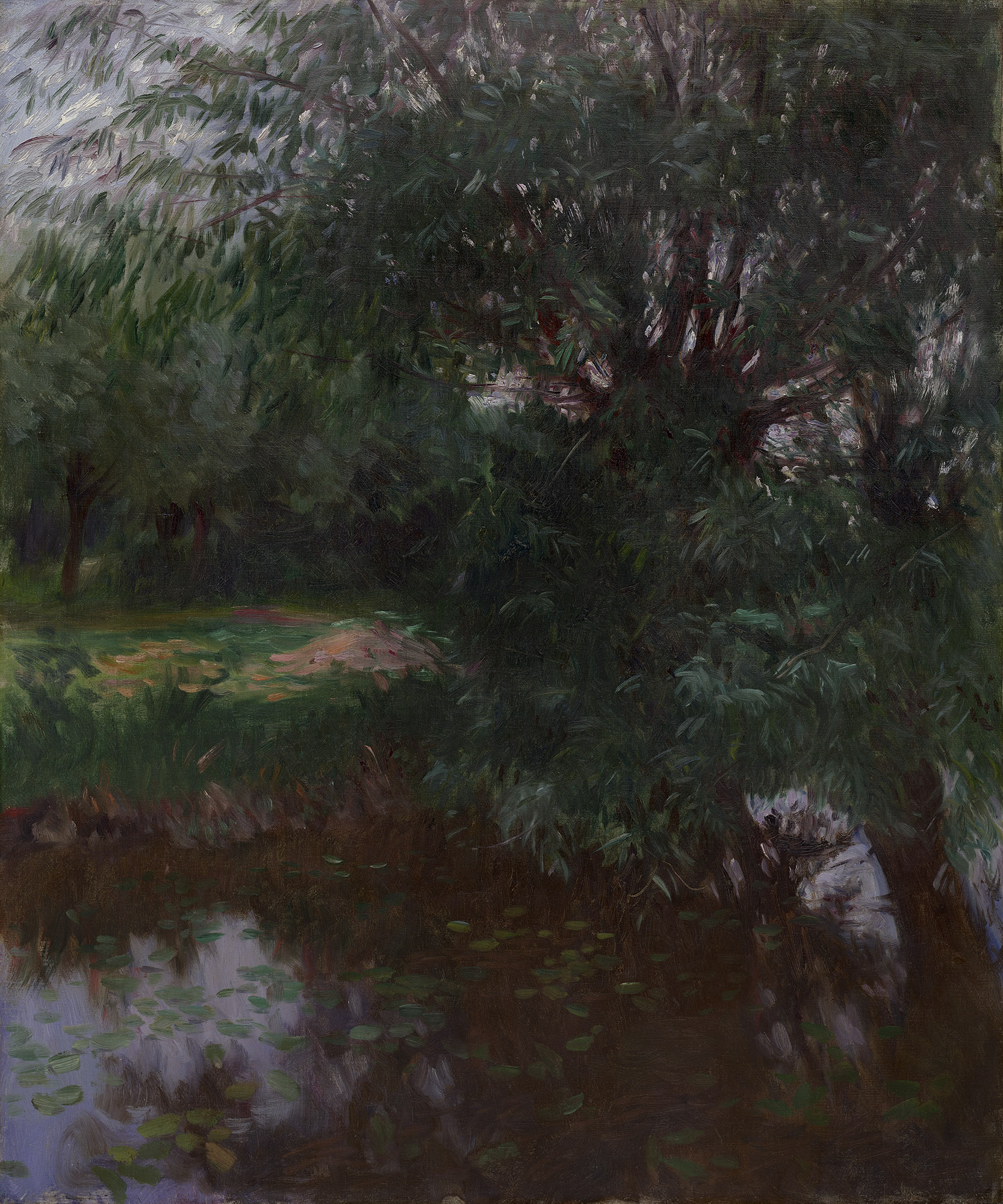 <p><strong>JOHN SINGER SARGENT</strong> <em>A Backwater at Wargrave, </em>1887</p>
