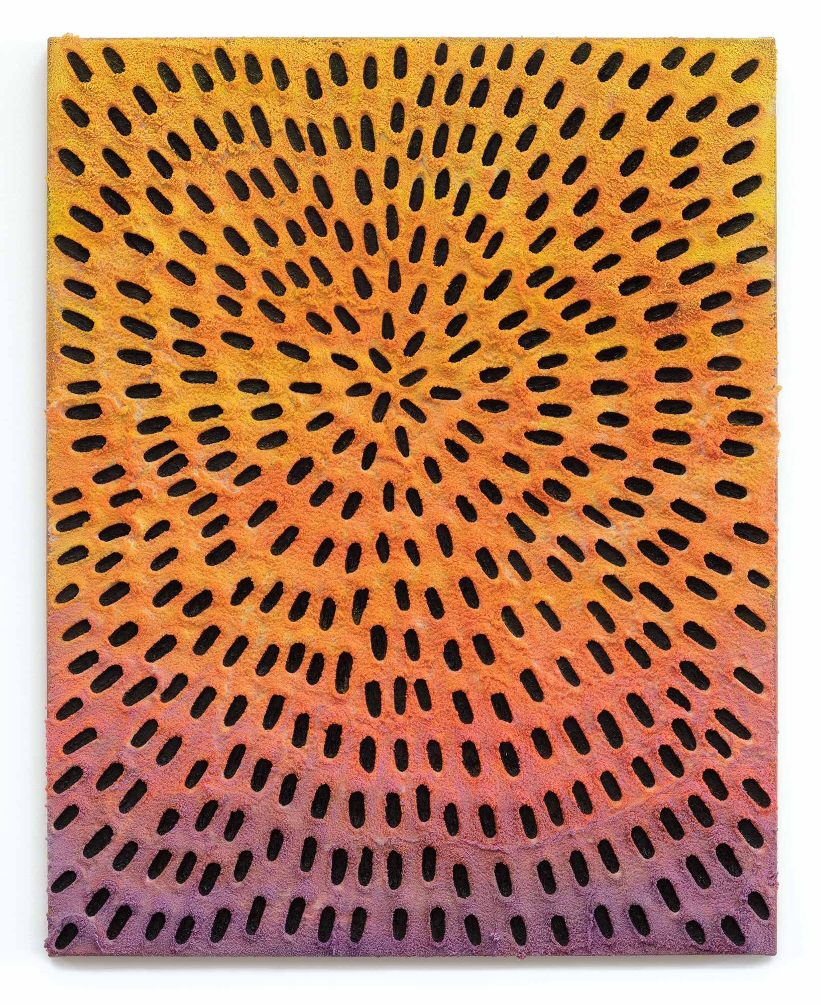 <b>JENNIFER GUIDI </b><i>Transit of Venus (Painted White Sand SF #1B, Black and Orange-to-Lavender Gradient)</i>, 2018