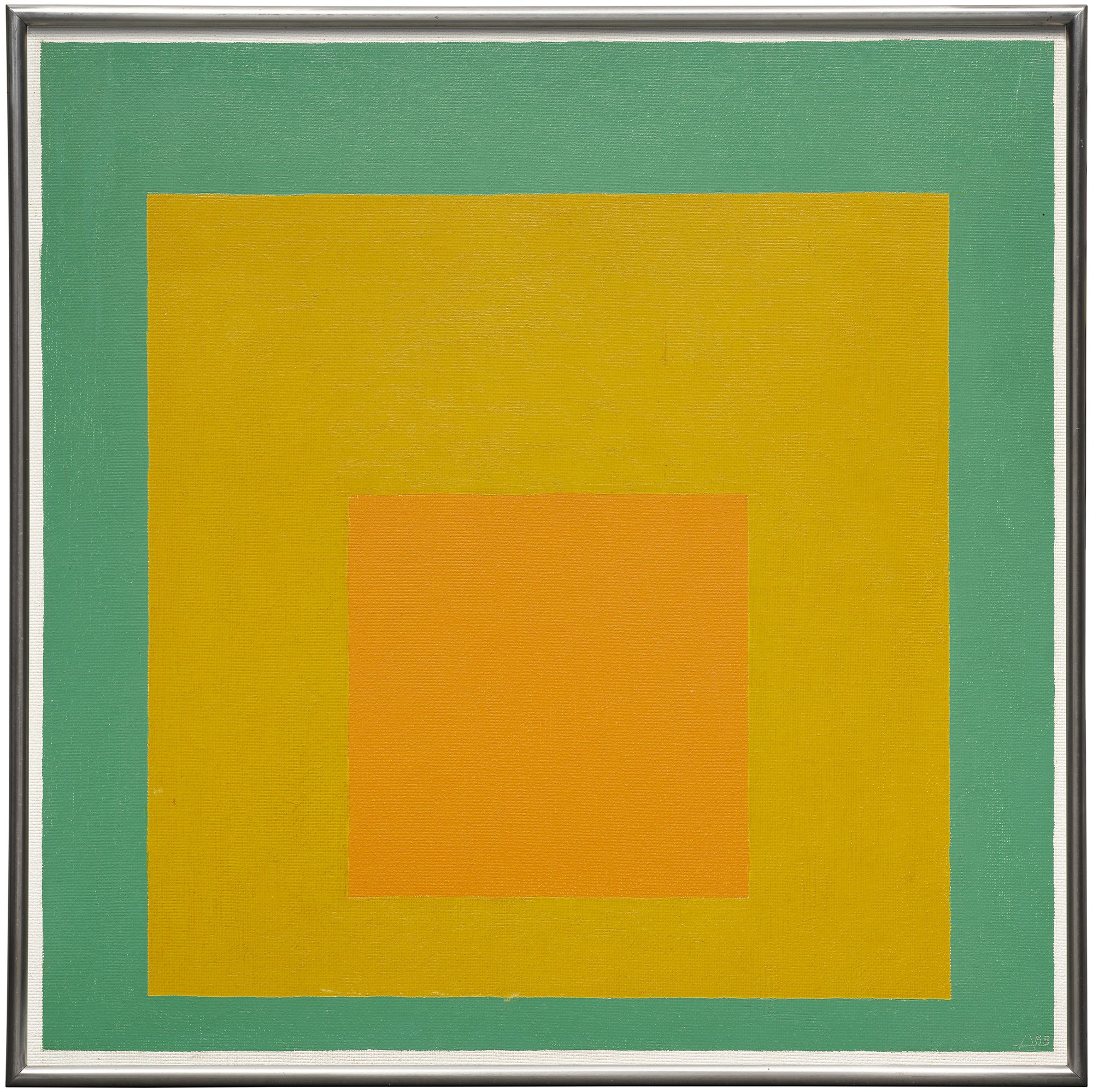 <p><strong>JOSEF ALBERS</strong> <em>Study for the Homage to the Square: Ripening,</em> 1965</p>
