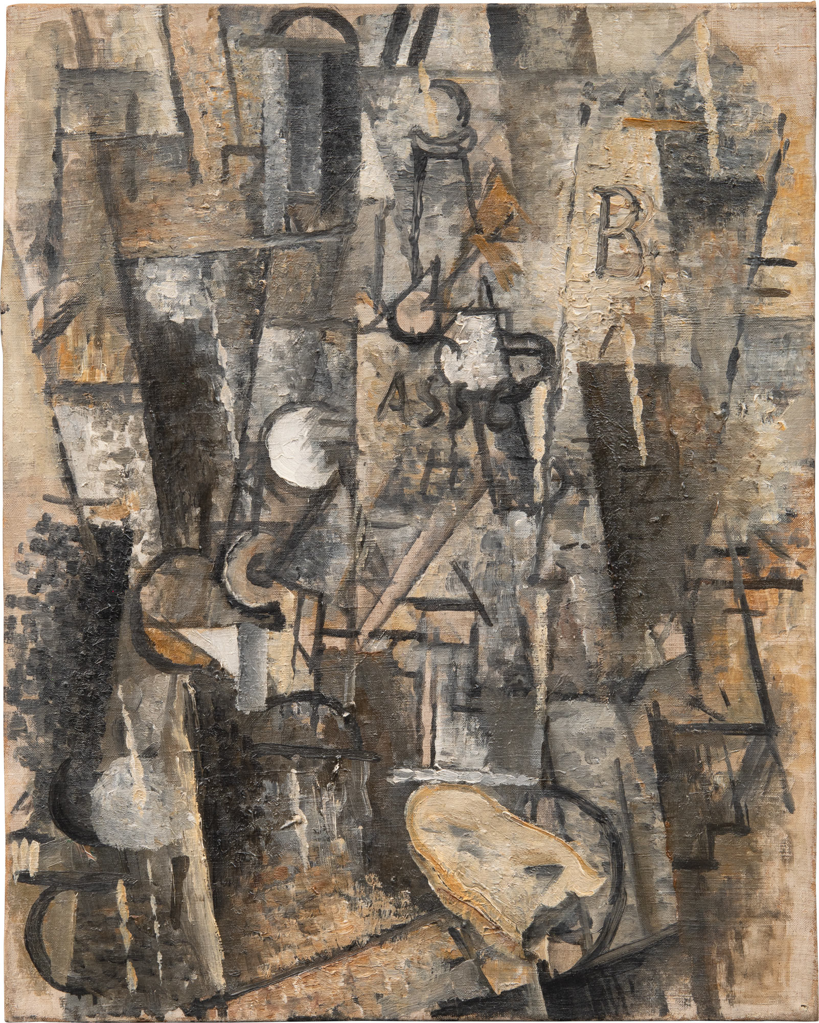 <p><strong>GEORGES BRAQUE </strong><em>La bouteille de Bass, </em>1911-1912</p>