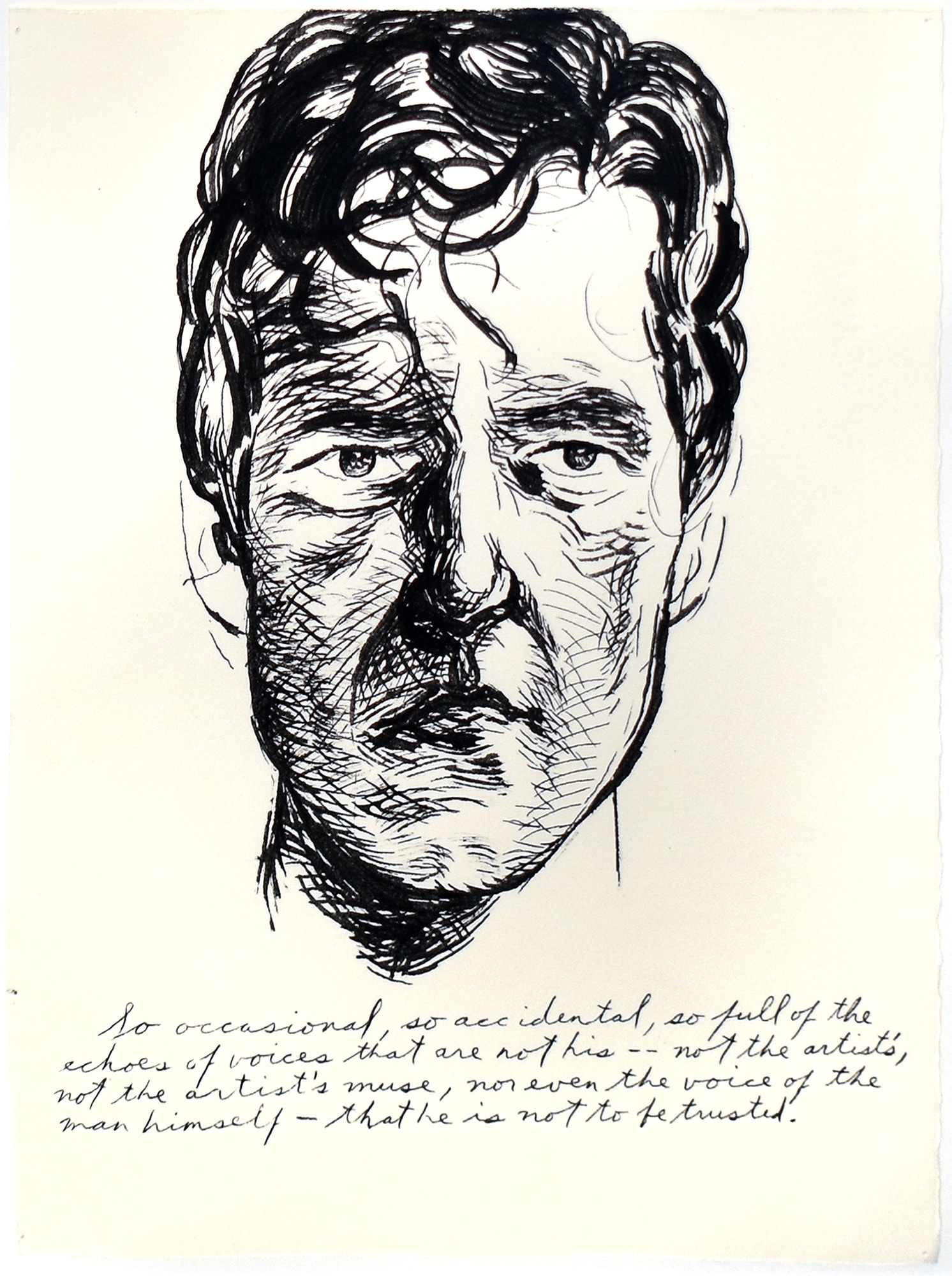 <p><strong>RAYMOND PETTIBON</strong> <em>No Title (So occasional, so...),</em> 1992</p>